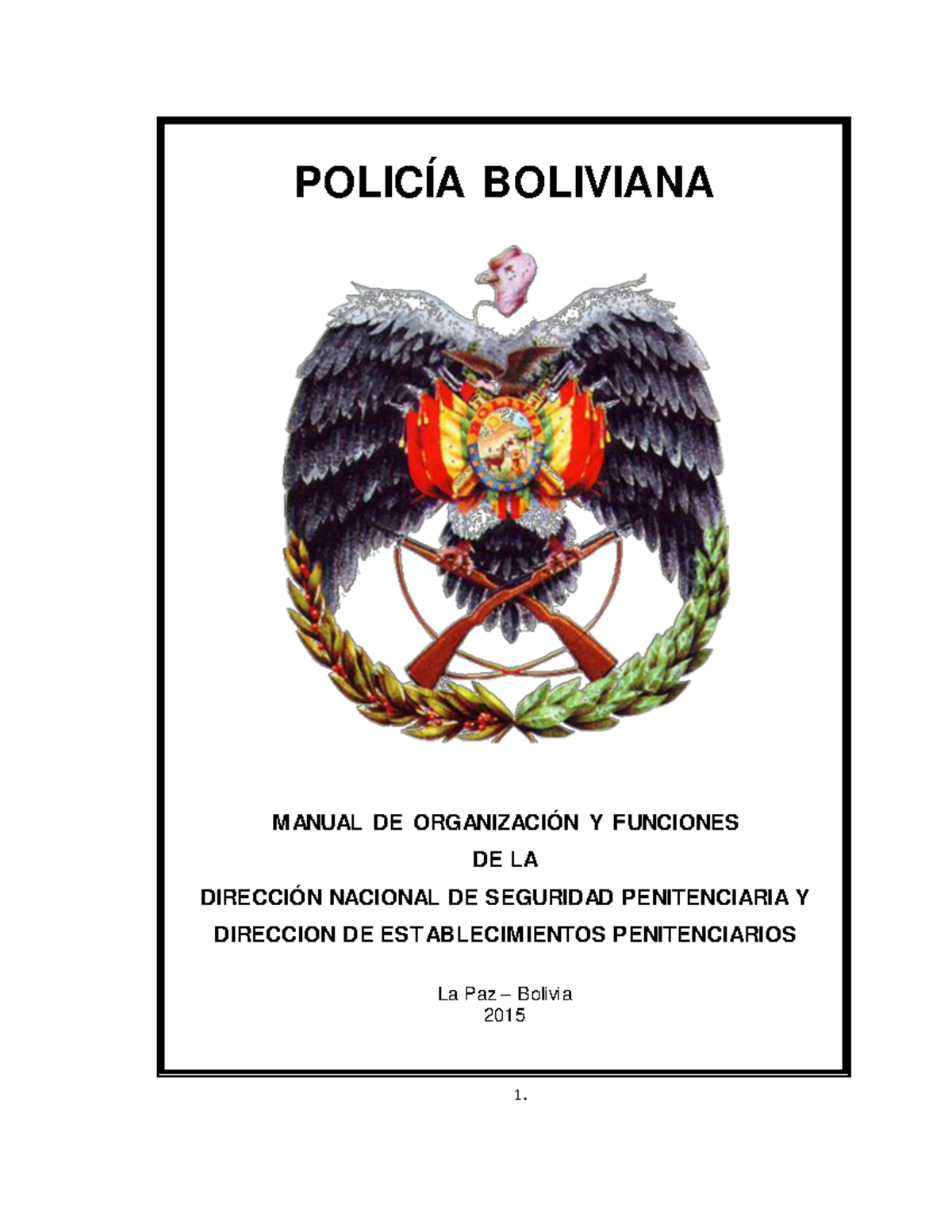 MOF DNSP - MANUAL DE ORGANIZACIÓN Y FUNCIONES DE SEGURIDAD PENITENCIARIA - Document Preview