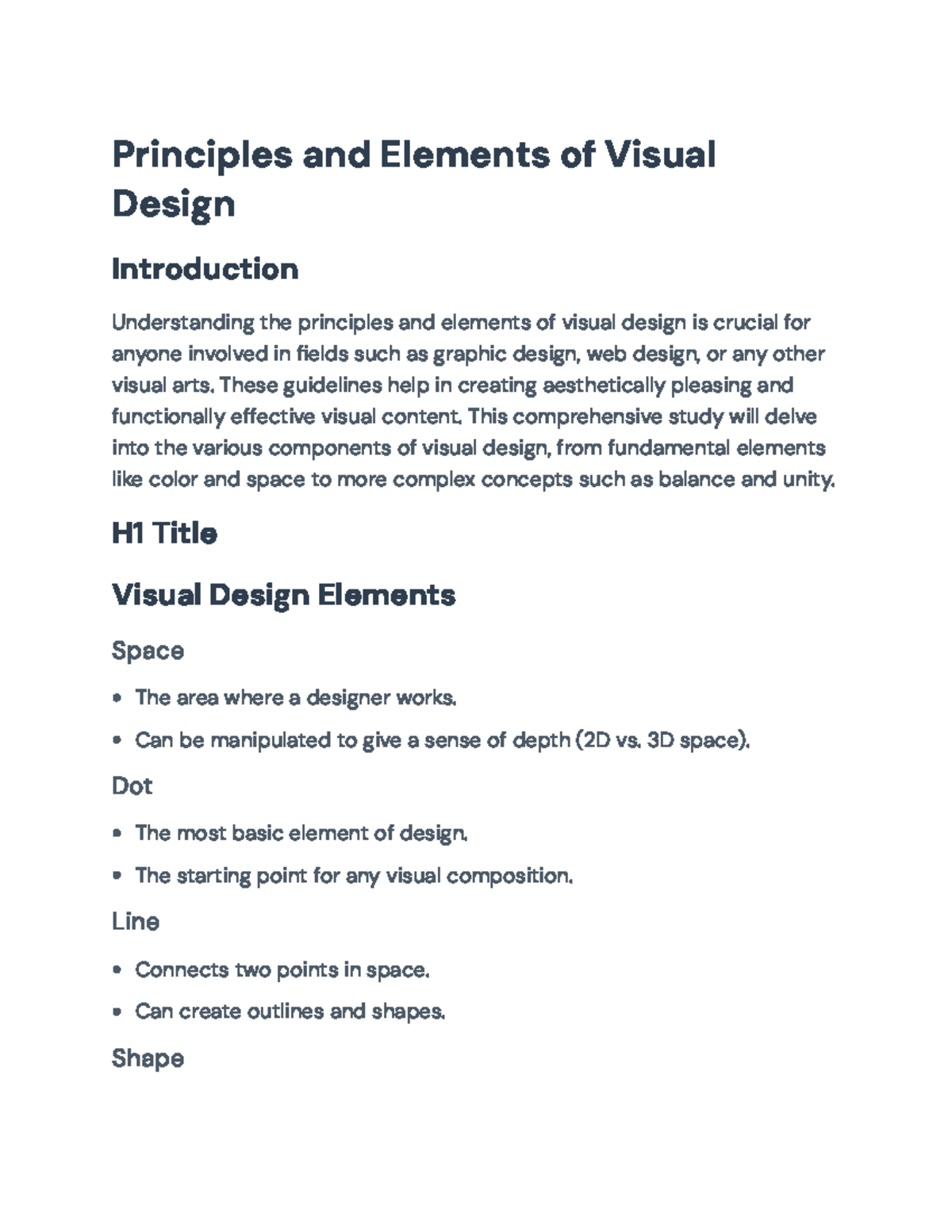 Visual Design Principles and Elements: Comprehensive Study Guide ...