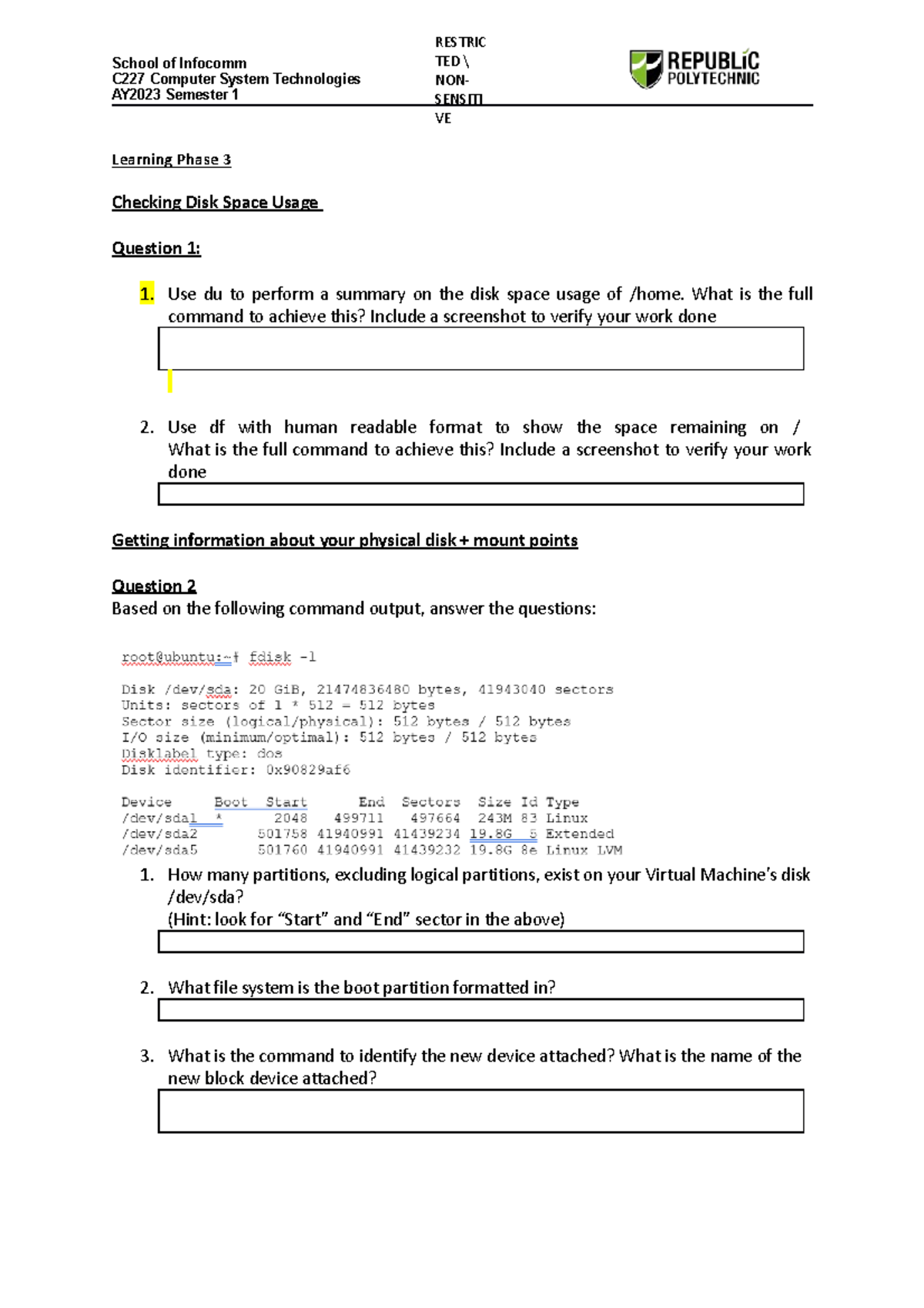 C227 Lab Guide: Disk Space & Partition Management Tasks - Studocu