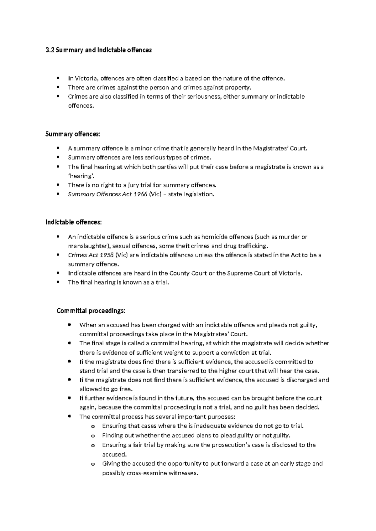 3.2 Summary and indictable offences - 3 Summary and indictable offences ...