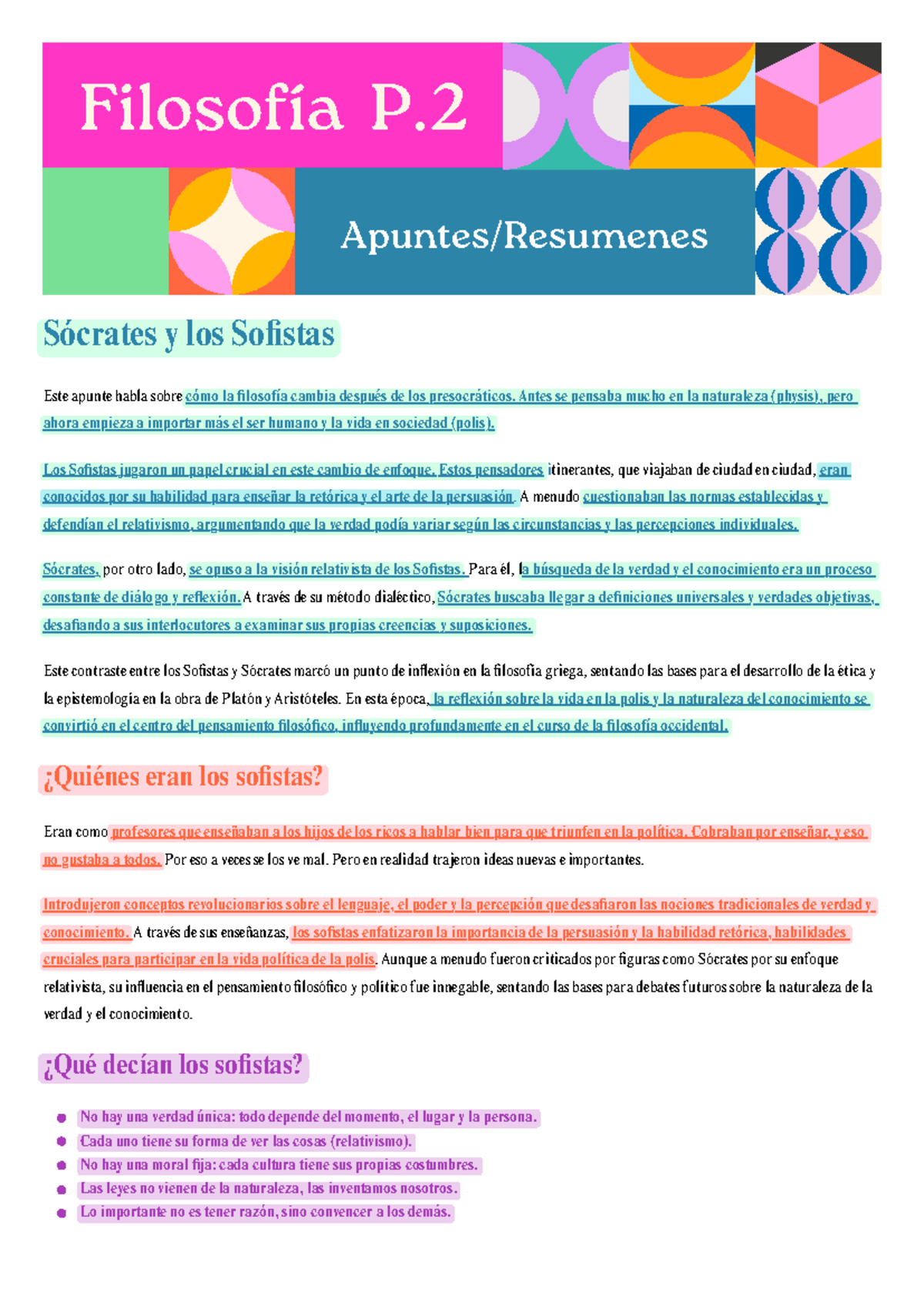 Filosofía P.2: Sócrates y Sofistas - Cambios en el Pensamiento Griego ...
