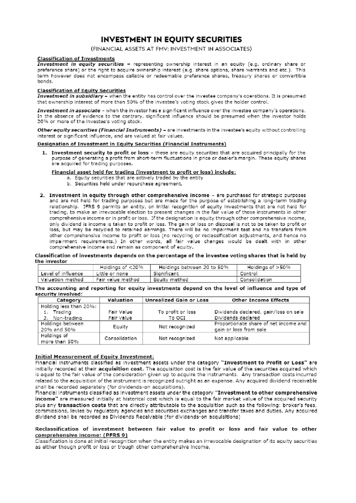 Investment Analysis of Equity Securities: Key Insights and Strategies ...