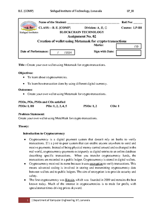 Assignment C 3 Smart Contract Bank Account - Title : Write a smart ...