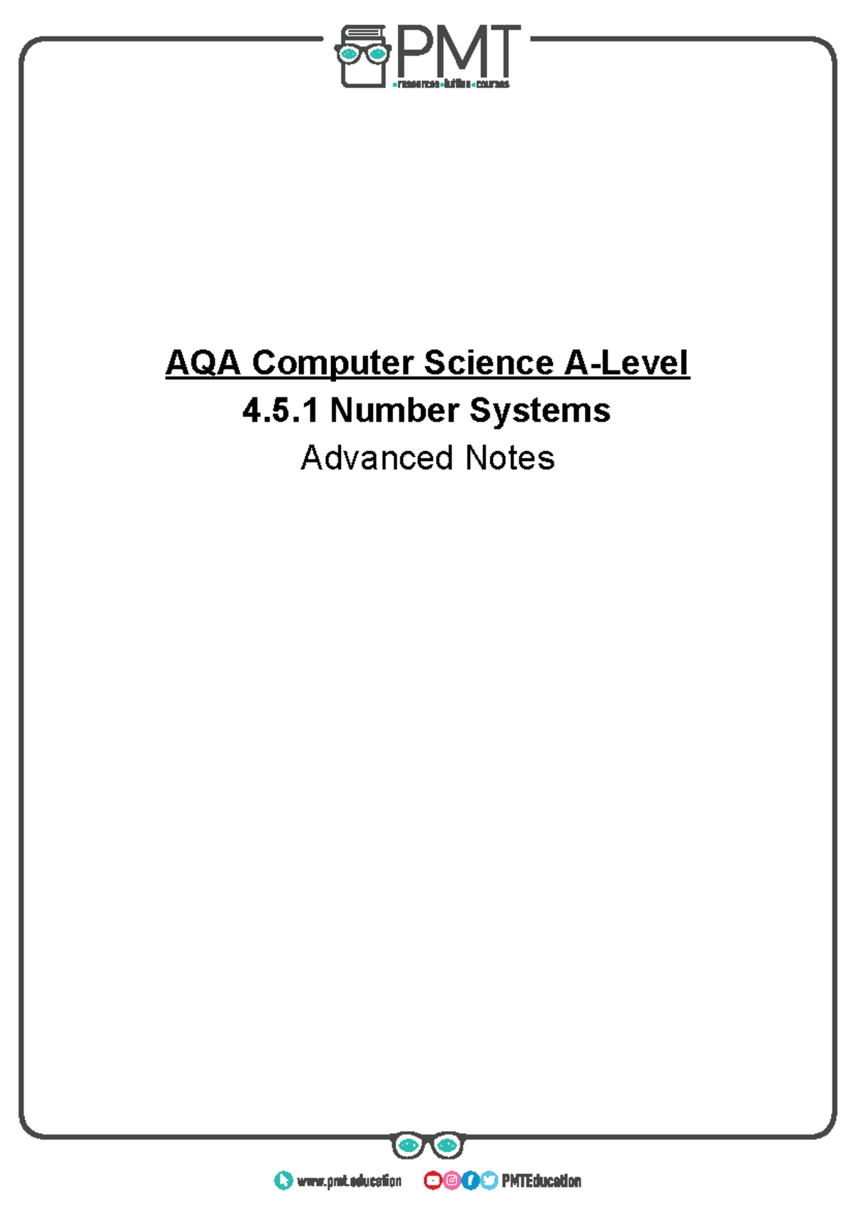 5.1. Number Systems - AQA Computer Science A-Level Notes - Studocu