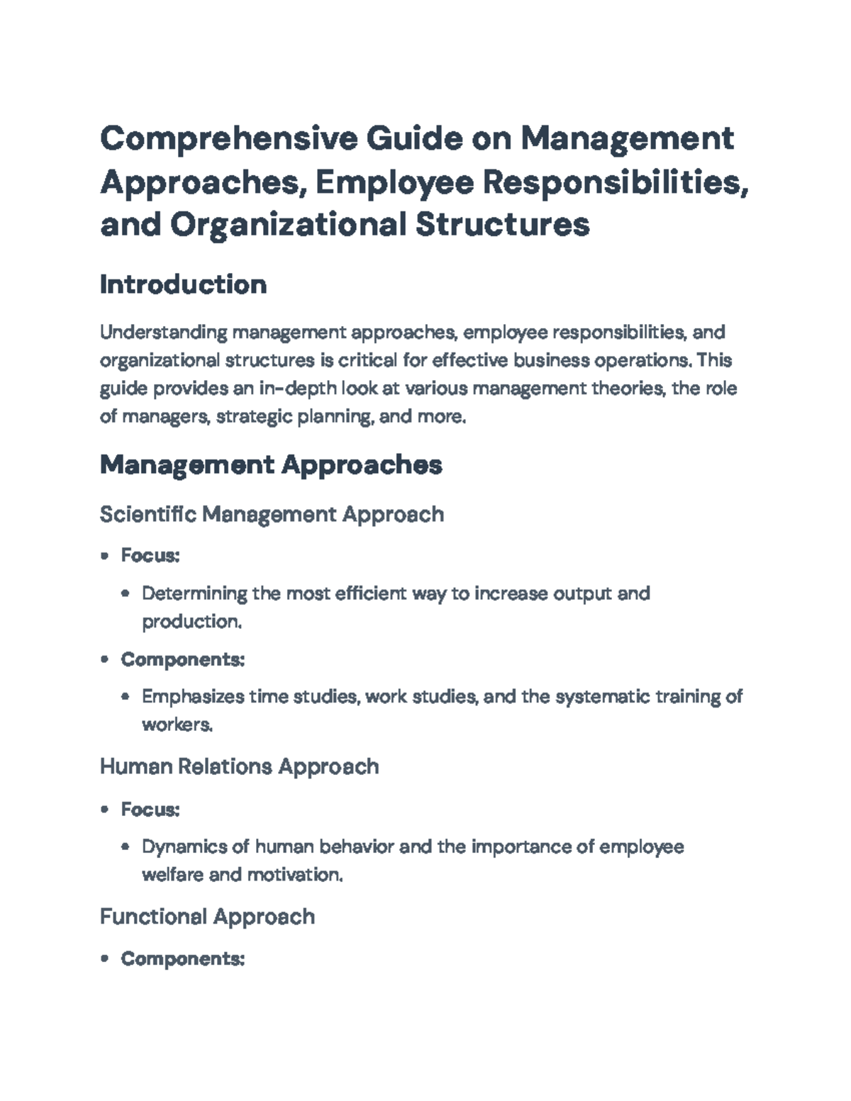Comprehensive Guide to Management Theories and Practices (MNGT 101 ...
