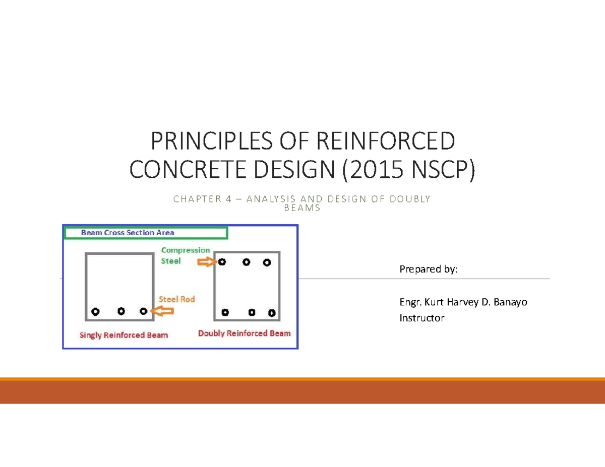 RCD 2015: Chapter 4 - Analysis & Design of Doubly Beams - Studocu