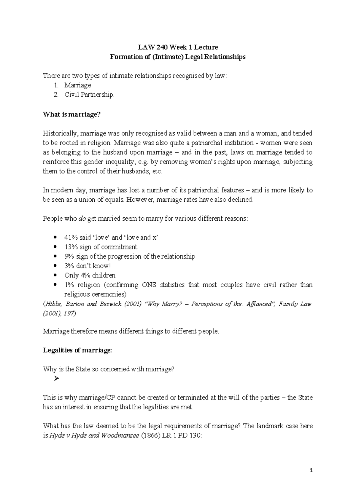 24-25 Forming Legal Relationships Handout - LAW 240 Week 1 Lecture ...