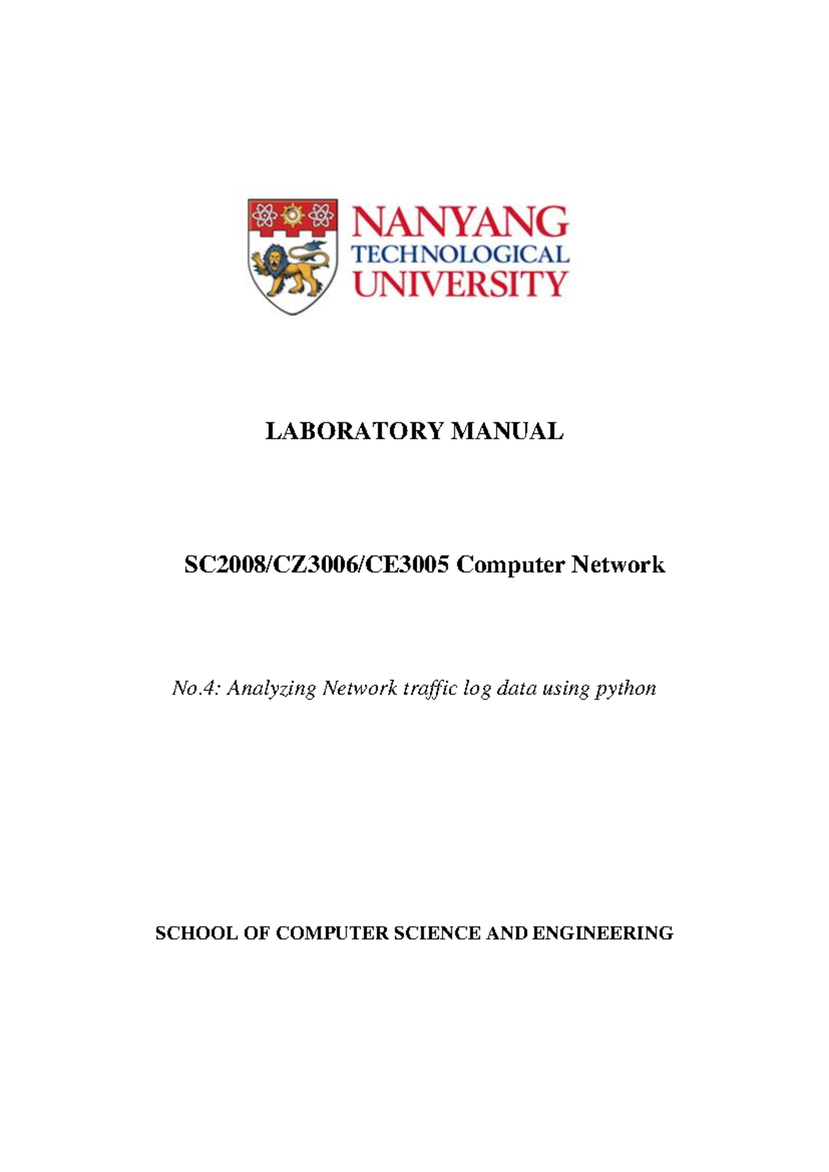LAB 4: Analyzing Network Traffic Logs with Python - SCSE - Studocu