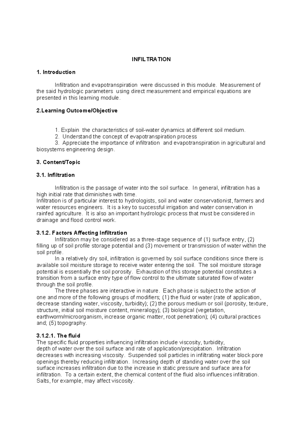 Infiltration 102009: Understanding Soil Water Dynamics and Measurement ...