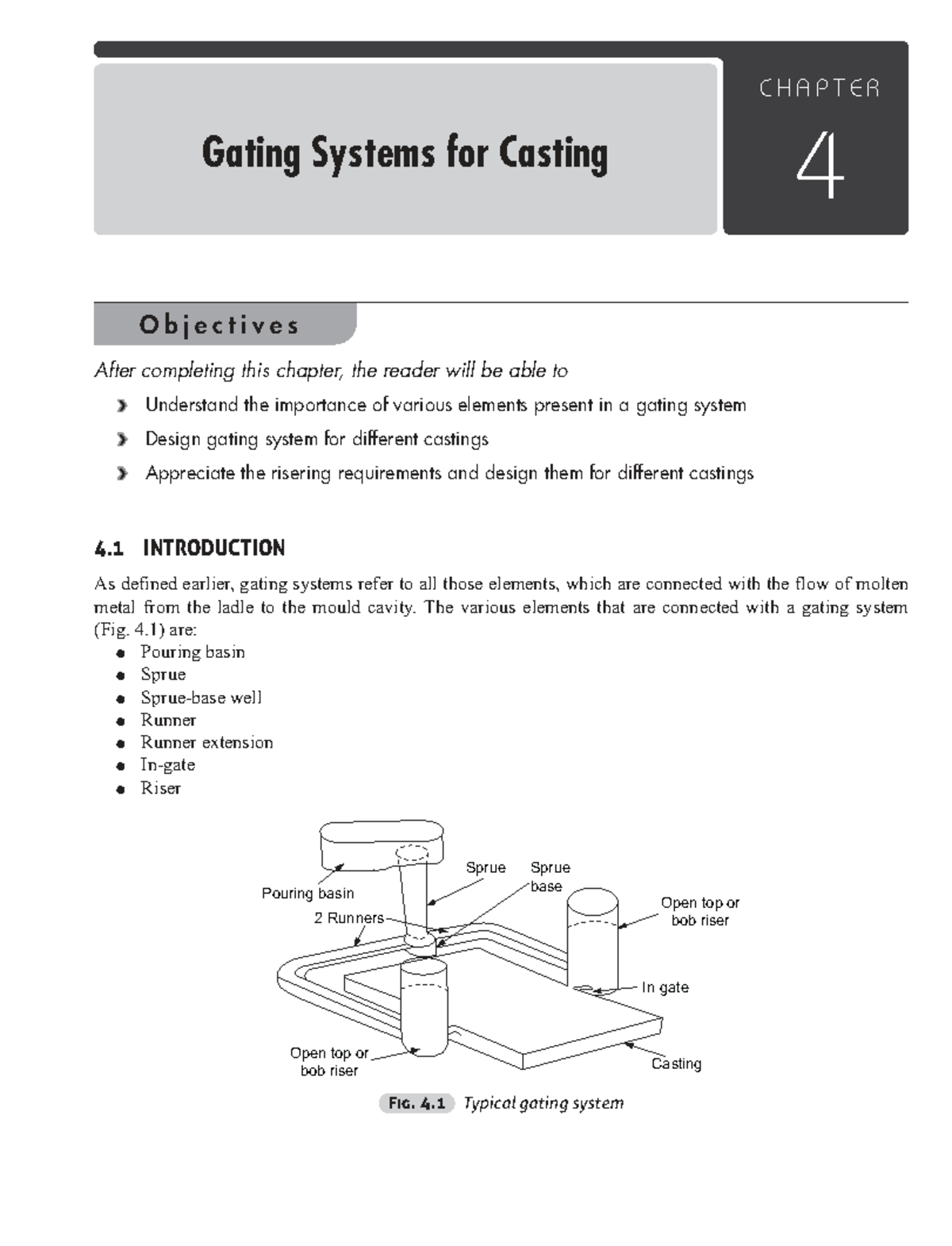 Chapter 4: Gating Systems for Casting - Objectives and Design ...