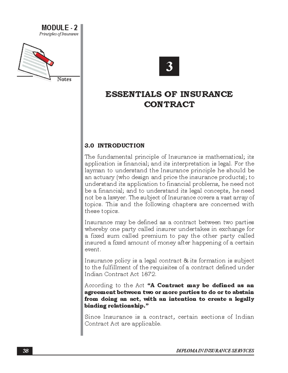 MODULE 2: Essentials of Insurance Contract - Principles of Insurance 3 ...