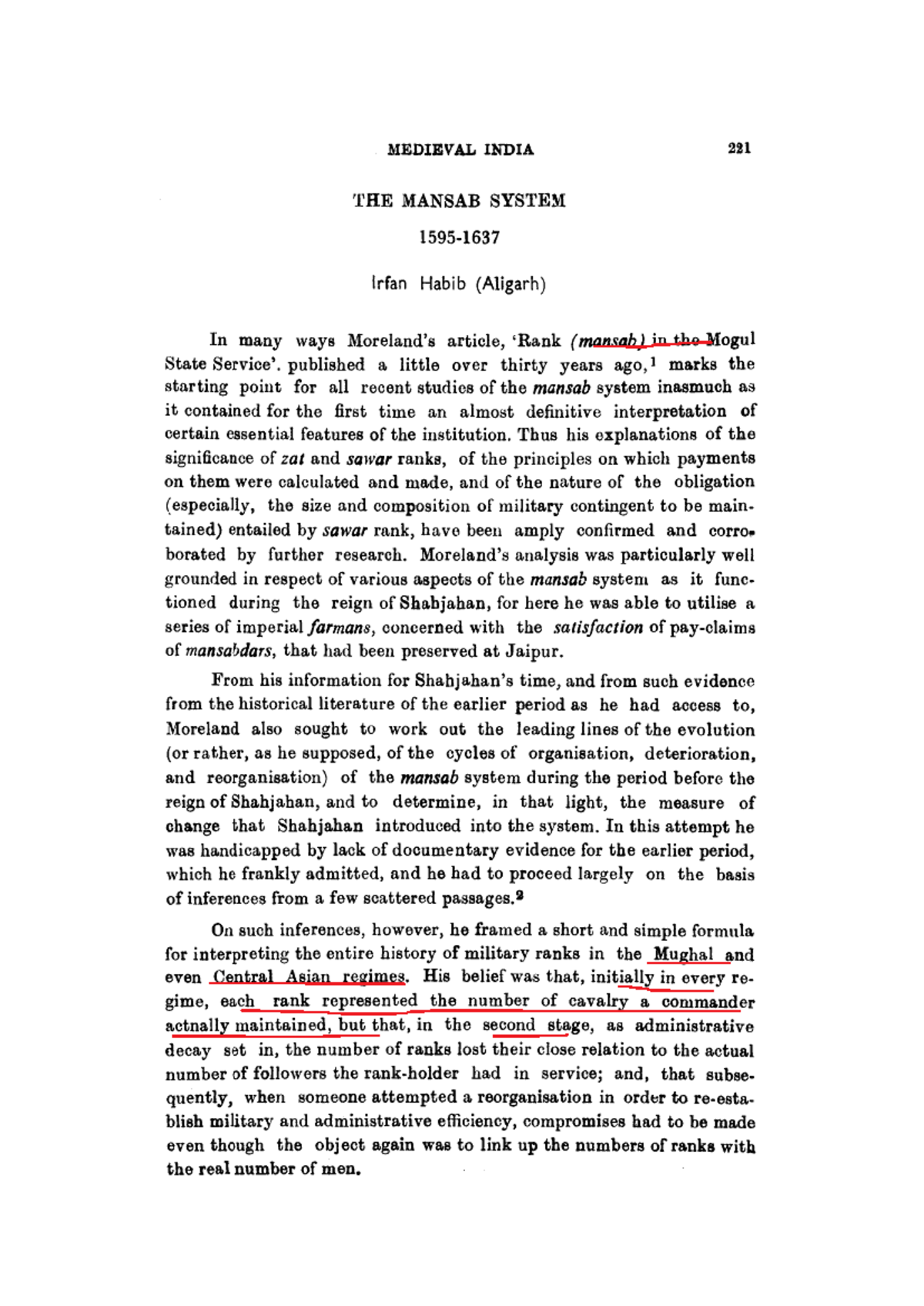 MEDIEVAL INDIA 221: Analyzing the Mansab System in the Mughal Empire ...