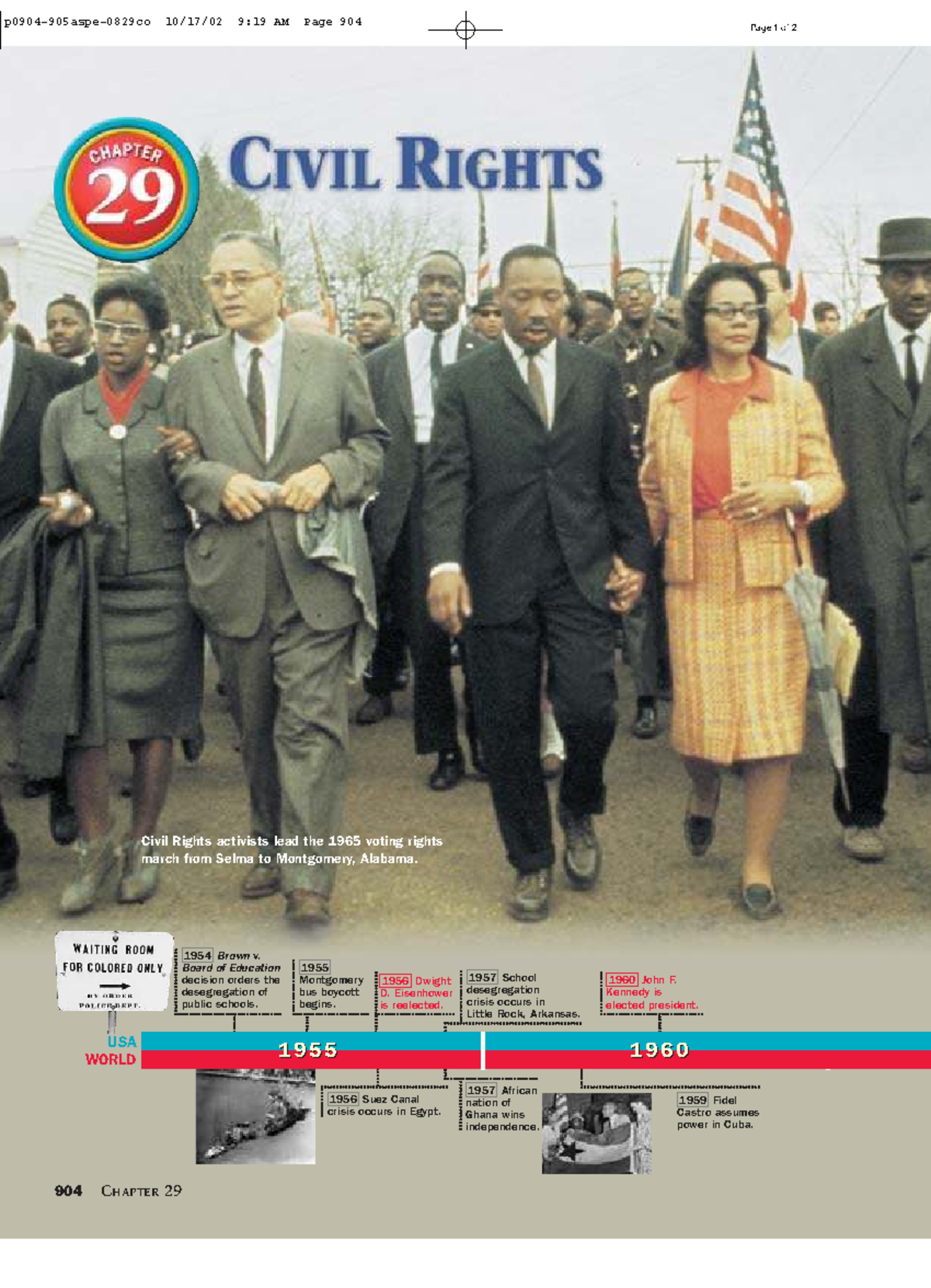 Chapter 29: Civil Rights Movement Overview and Key Events - Studocu