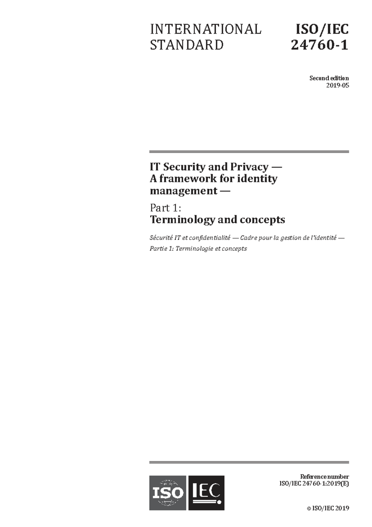 ISO/IEC 24760-1:2019(E) - Framework for Identity Management Concepts ...