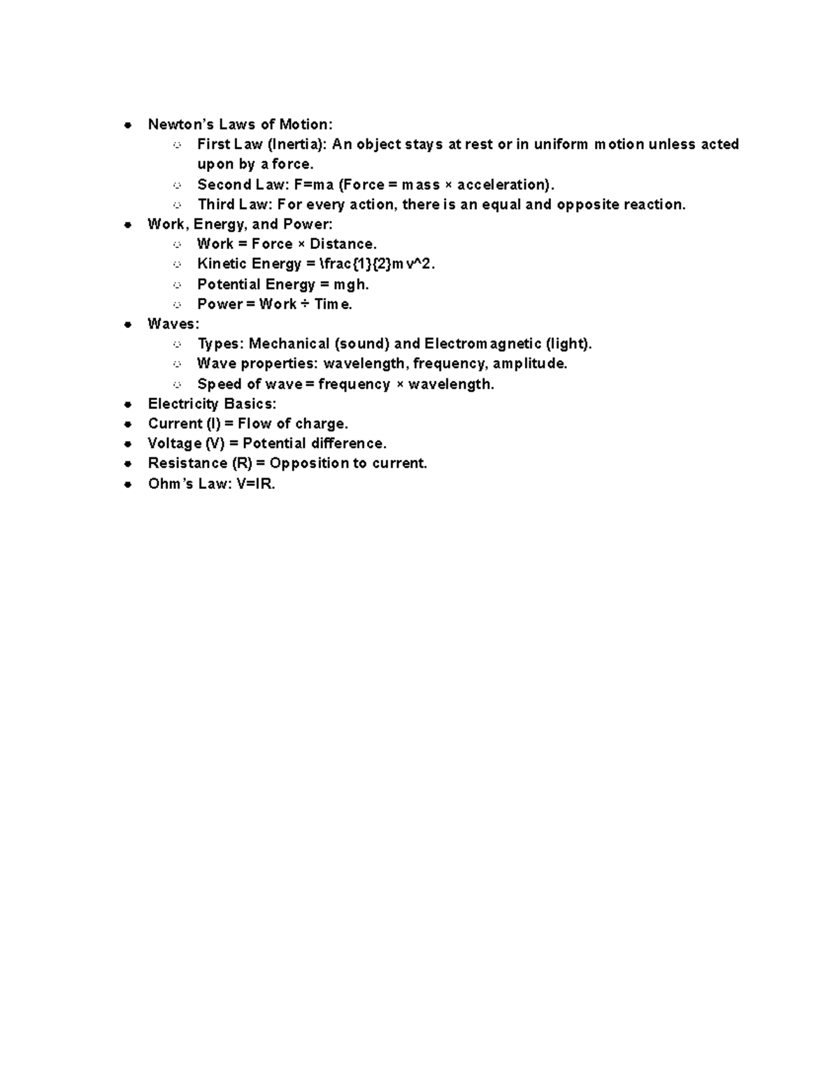 Untitled document - These notes summarize key physics concepts ...