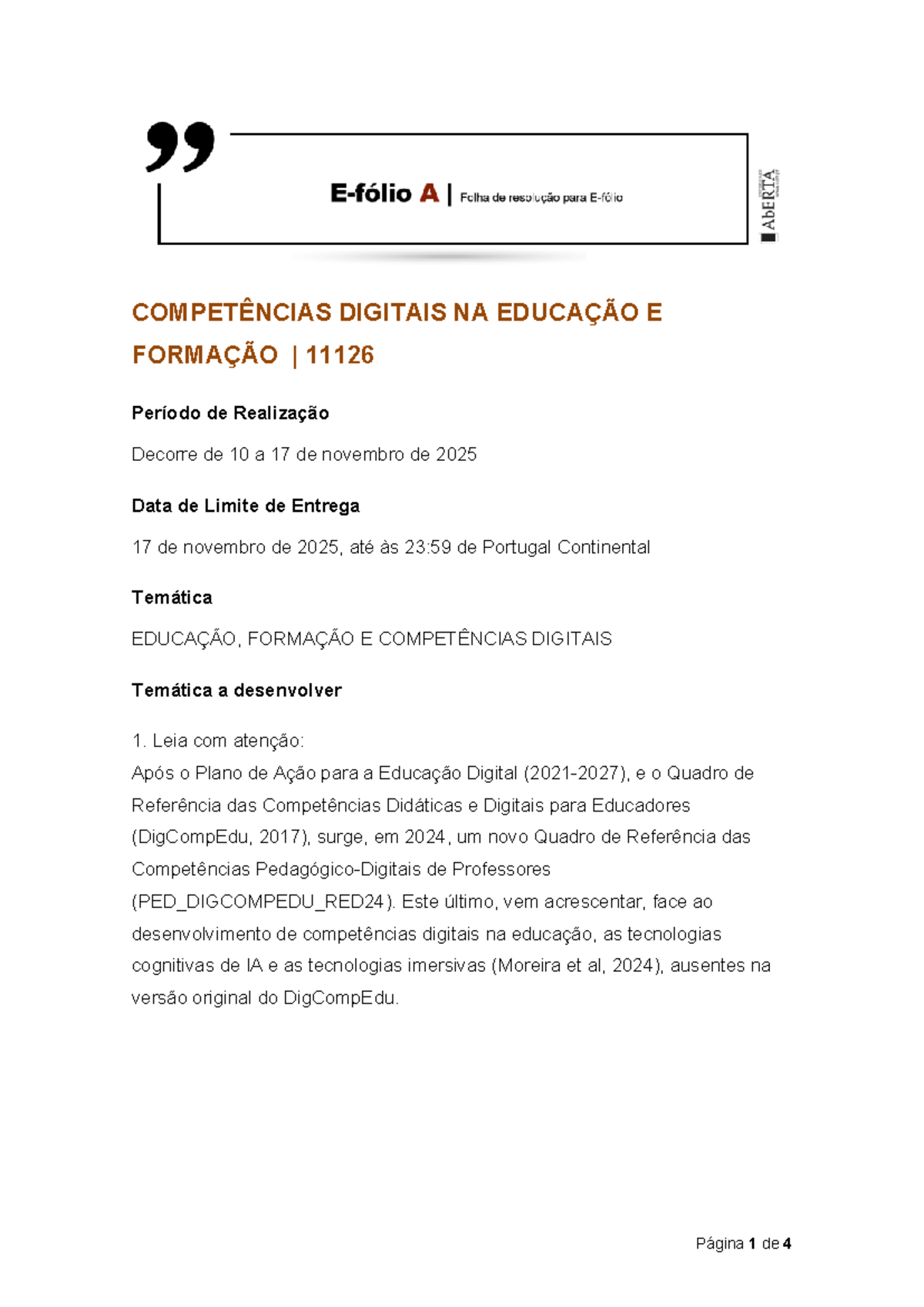 COMPETÊNCIAS DIGITAIS NA EDUCAÇÃO E FORMAÇÃO - CDEF 2025 - Studocu