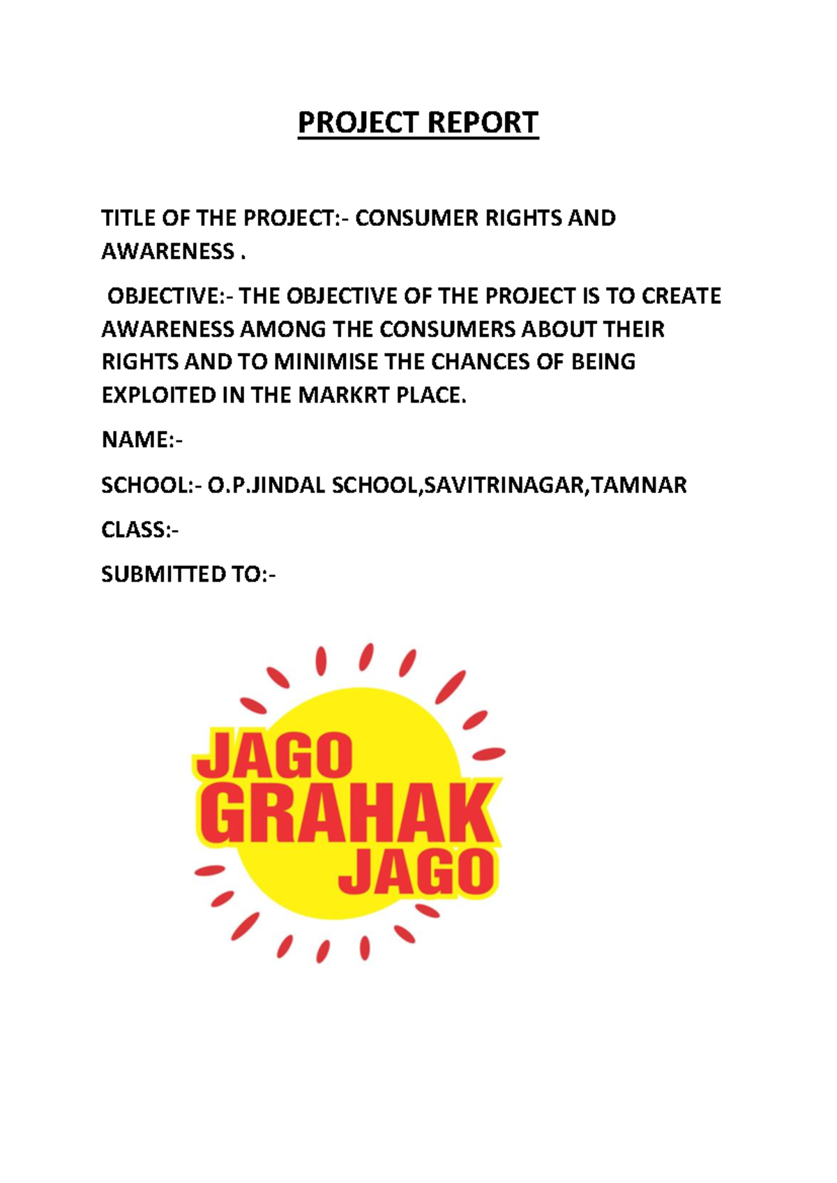 Consumer Rights Awareness in India: Project Report - Studocu