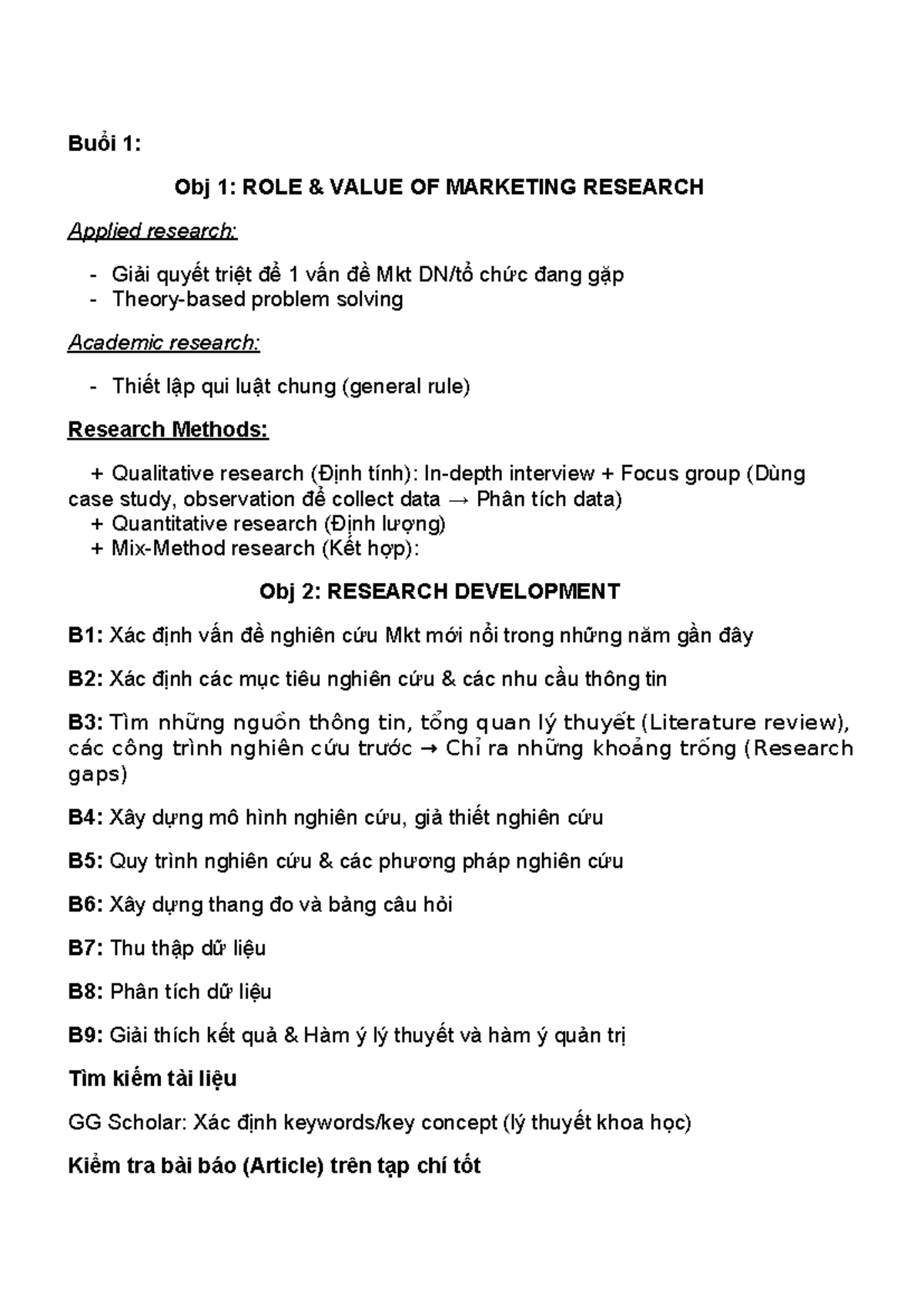 Marketing Research Notes: Comprehensive Overview and Methods - Studocu