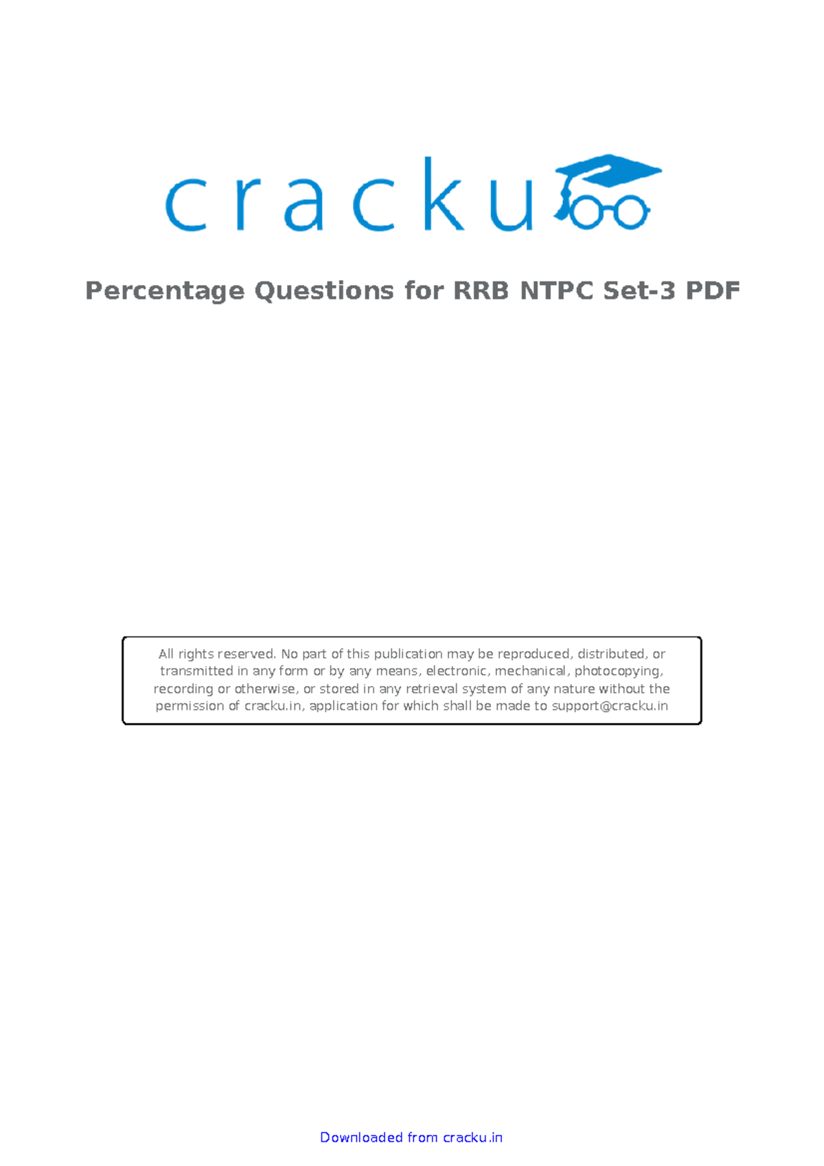 Percentage Questions for RRB NTPC Set-3: Practice PDF Guide - Studocu