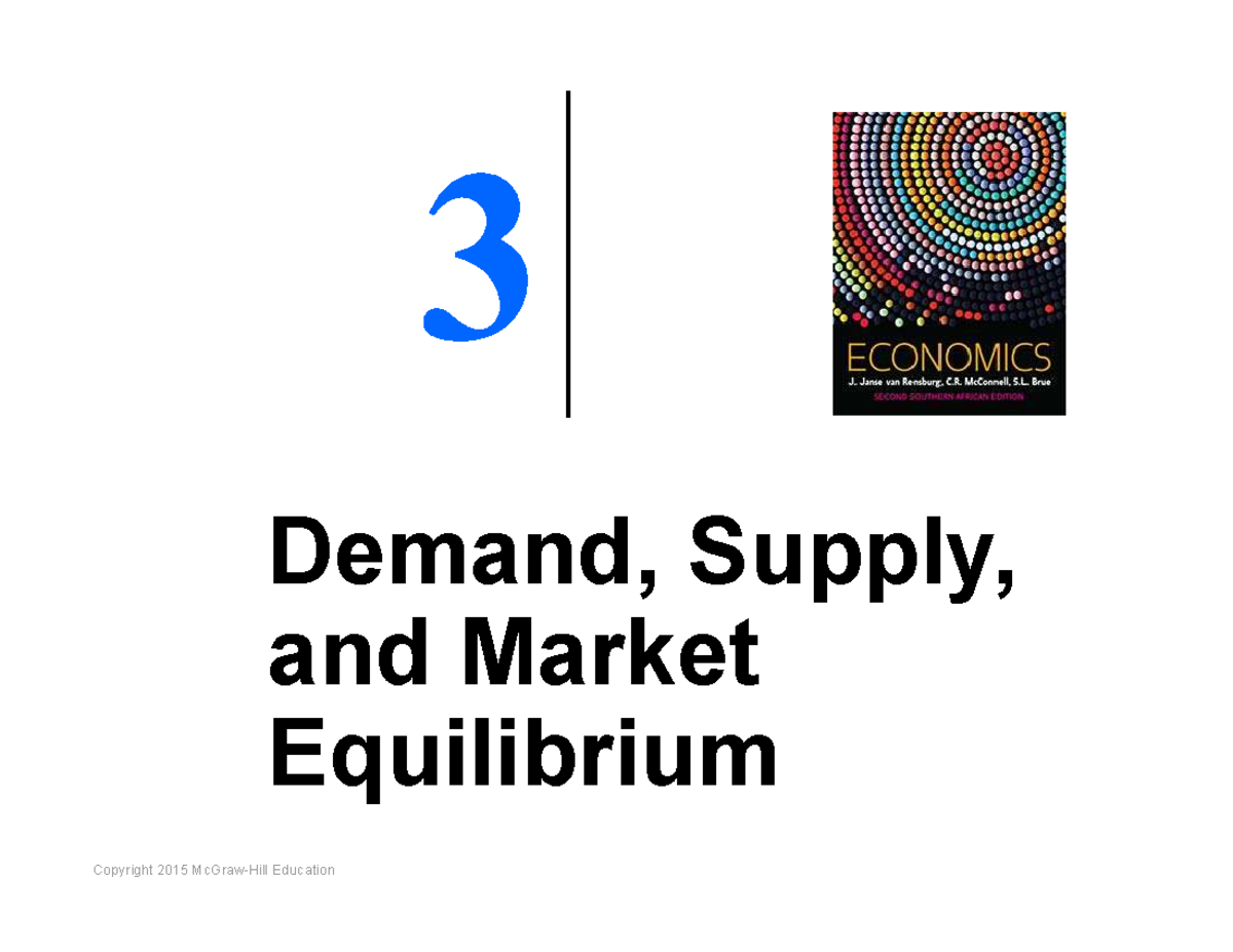 Chapter on Demand, Supply, and Market Equilibrium - Studocu