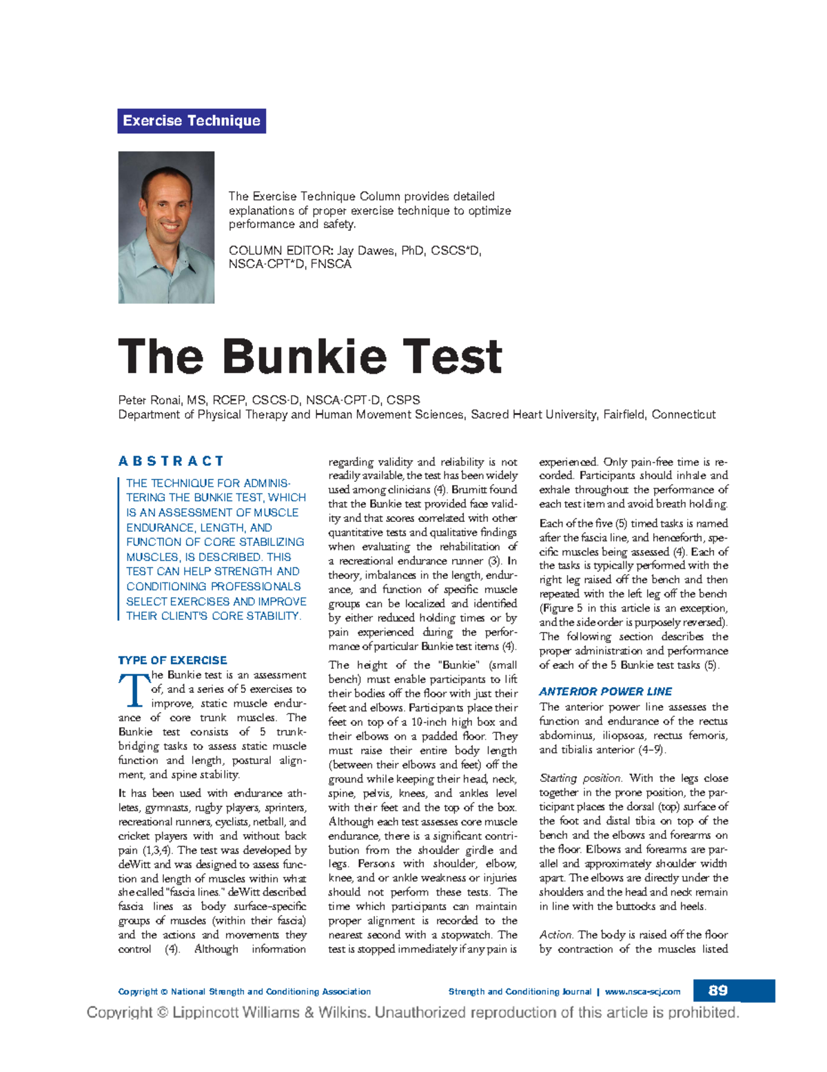 Bunki Test Teoria: Comprehensive Guide to Core Muscle Assessment - Studocu