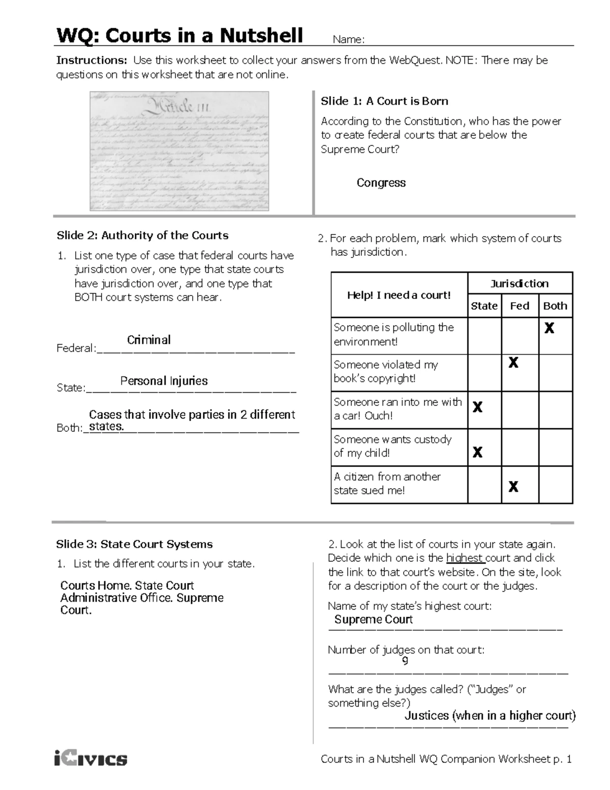 CIVICS 101: Constitution Overview & Explanation Template - Studocu