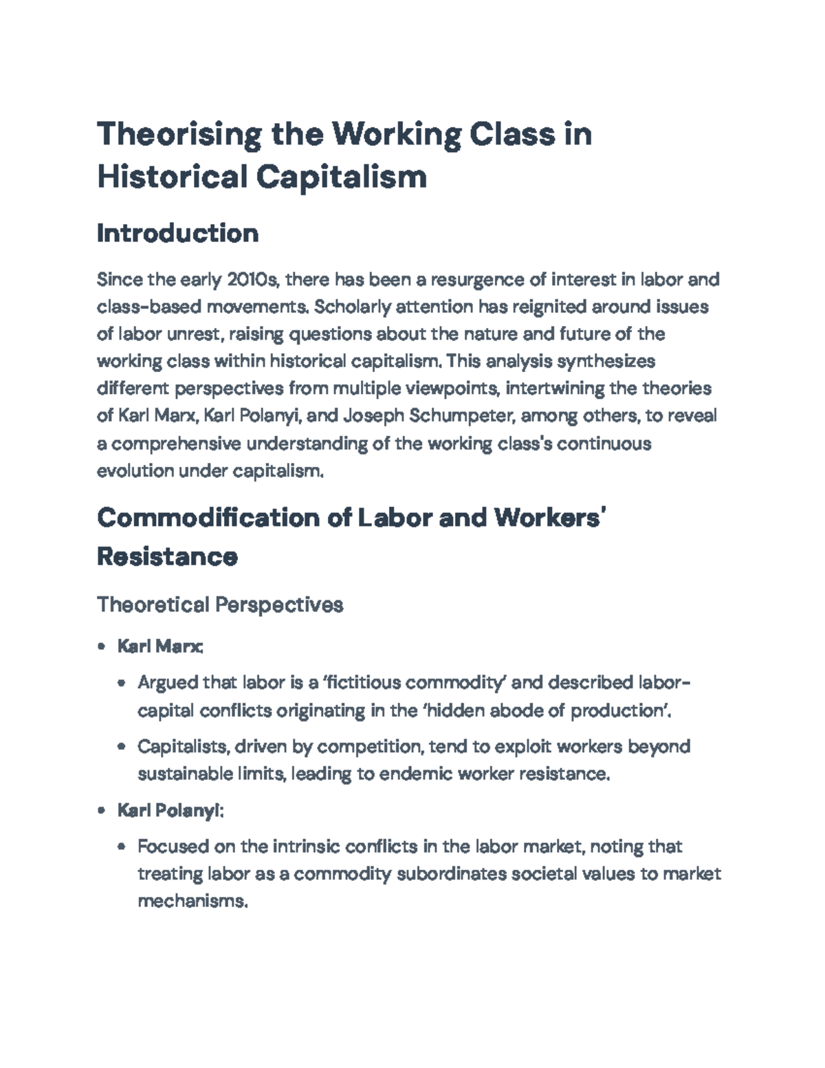 Theorising Labor Dynamics in Historical Capitalism: Insights & Analysis ...