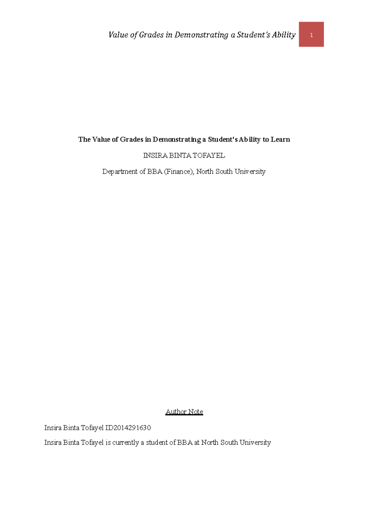 The Value of Grades in Demonstrating a Student's Ability to Learn - We ...