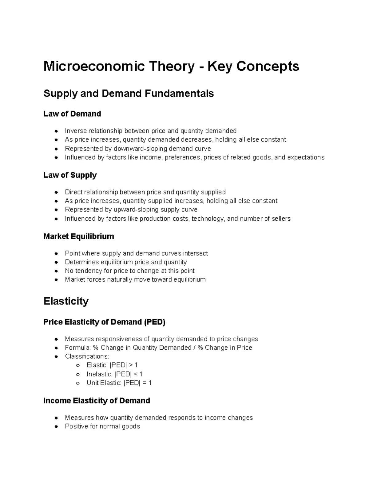 How Markets Work - Key Concepts in Demand & Supply Analysis - Studocu