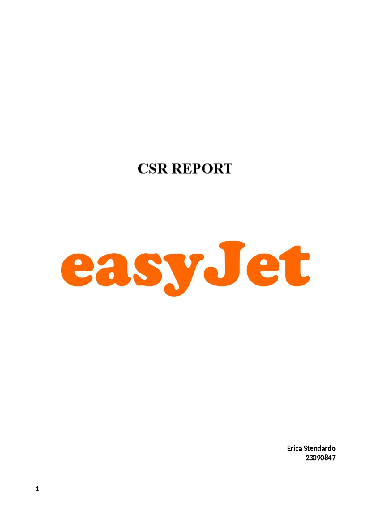 EasyJet CSR Analysis Report: Environmental Impact & Ethics Evaluation ...