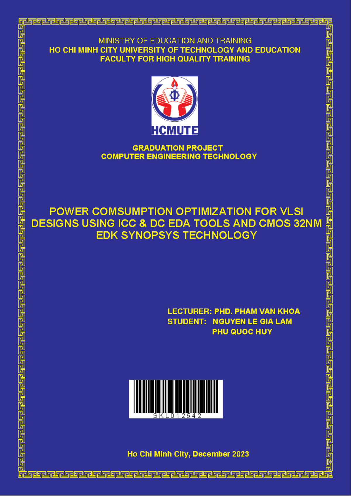 Power Consumption Optimization for VLSI Designs - Skl012542 Final ...