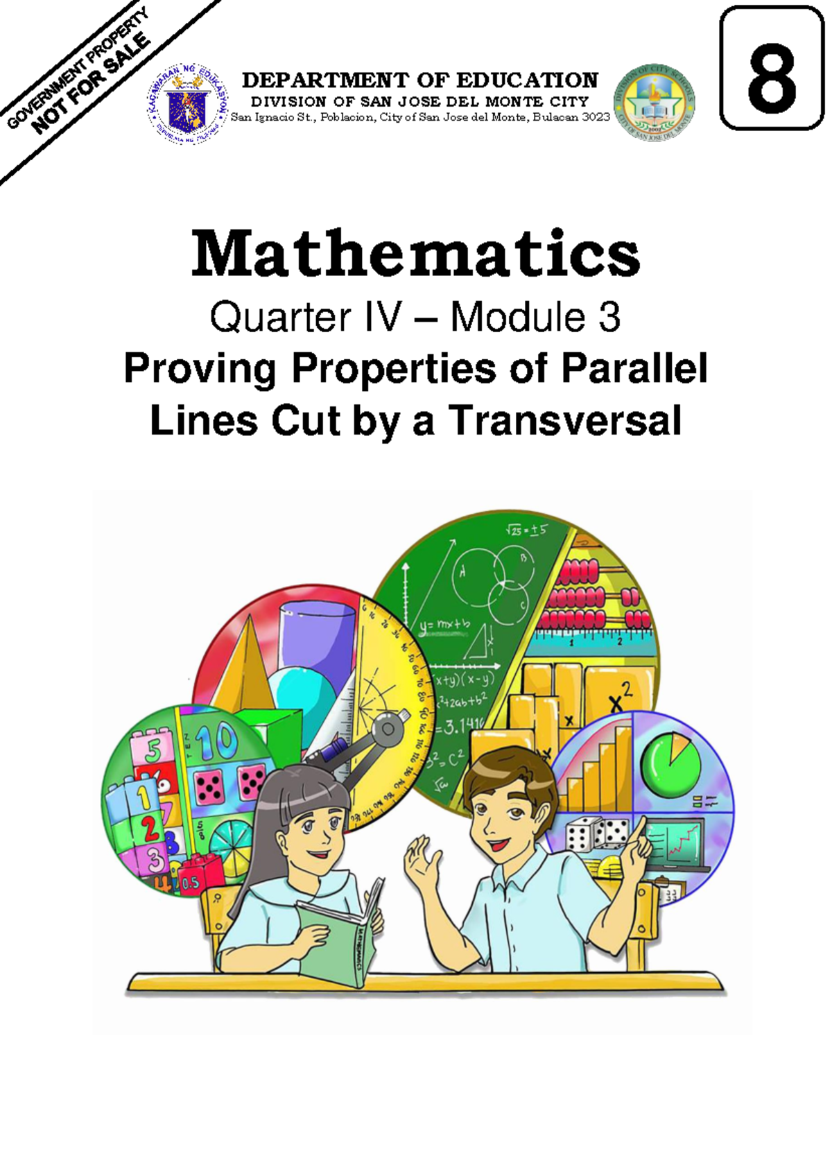 MATH 8 Q4 Module 3 – Properties of Parallel Lines & Transversal - Studocu