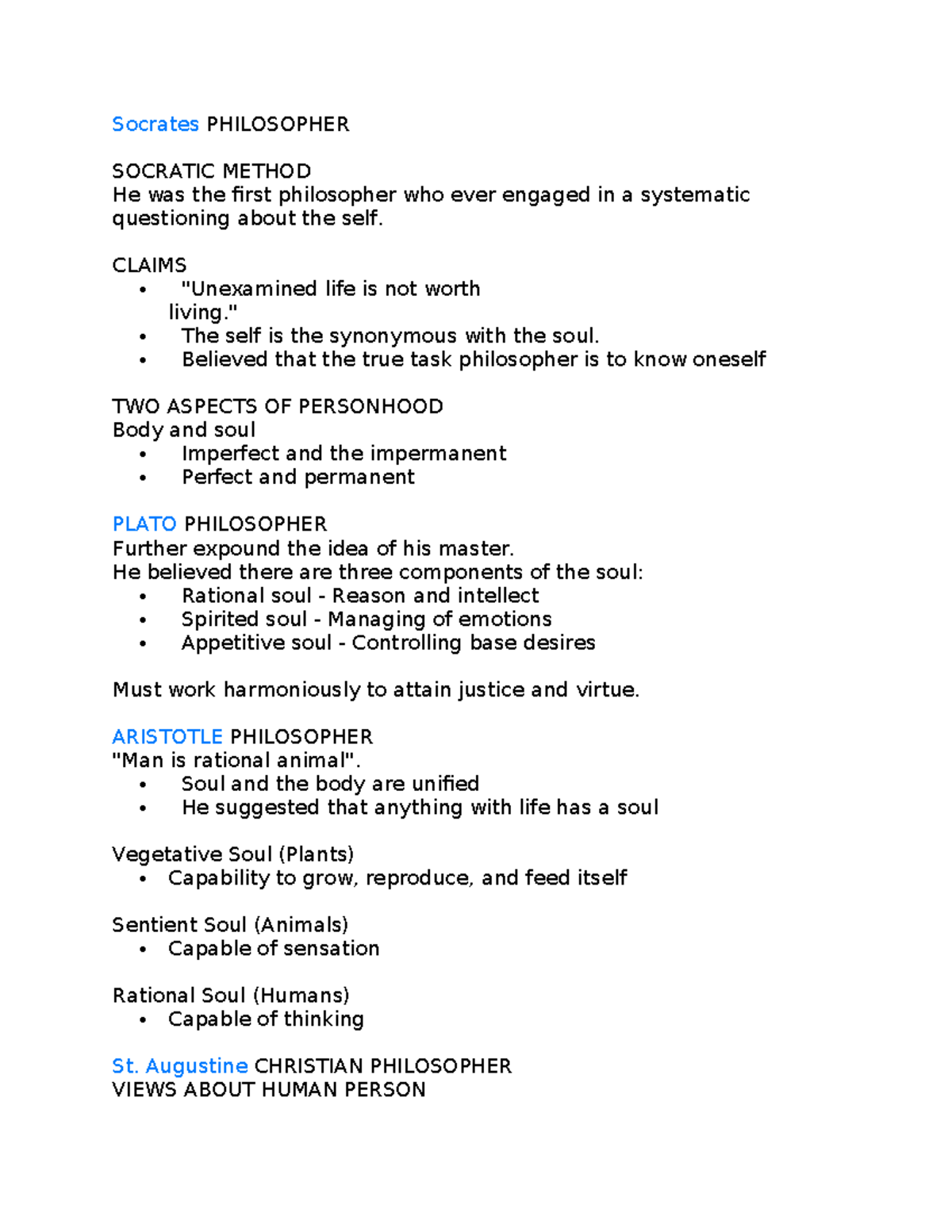 Understanding the self chapter 1 - Socrates PHILOSOPHER SOCRATIC METHOD ...