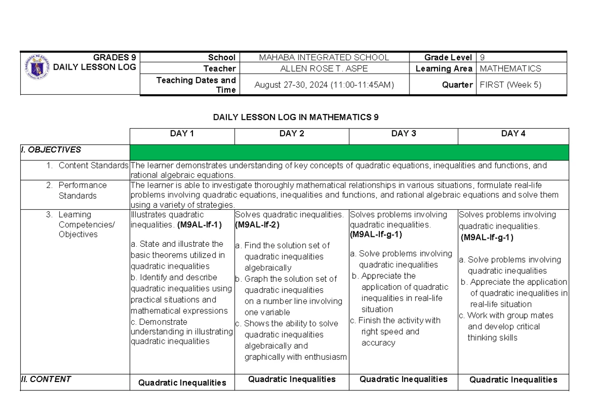 Adaptive Teaching Guide for SHS Teachers - Lesson #1 Overview - Studocu