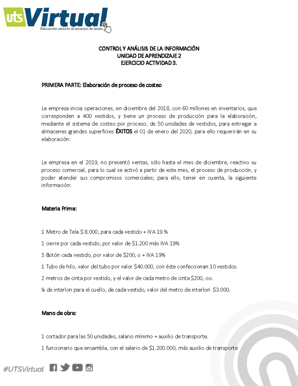 Análisis Financiero y de Costos - Modulo 1: Situación Problema - Studocu