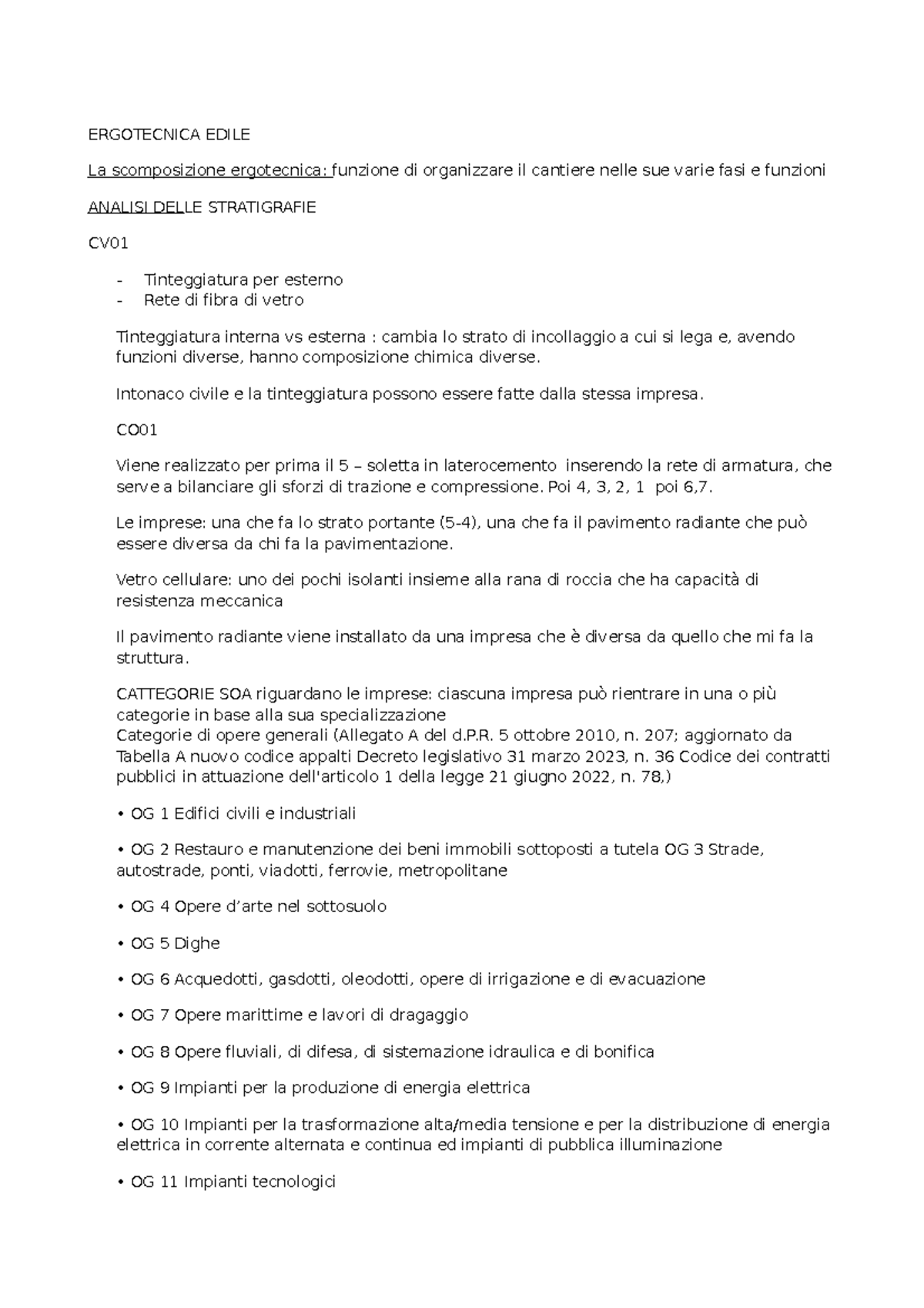 Appunti di Ergotecnica Edile - Materia edile e normative di cantiere ...