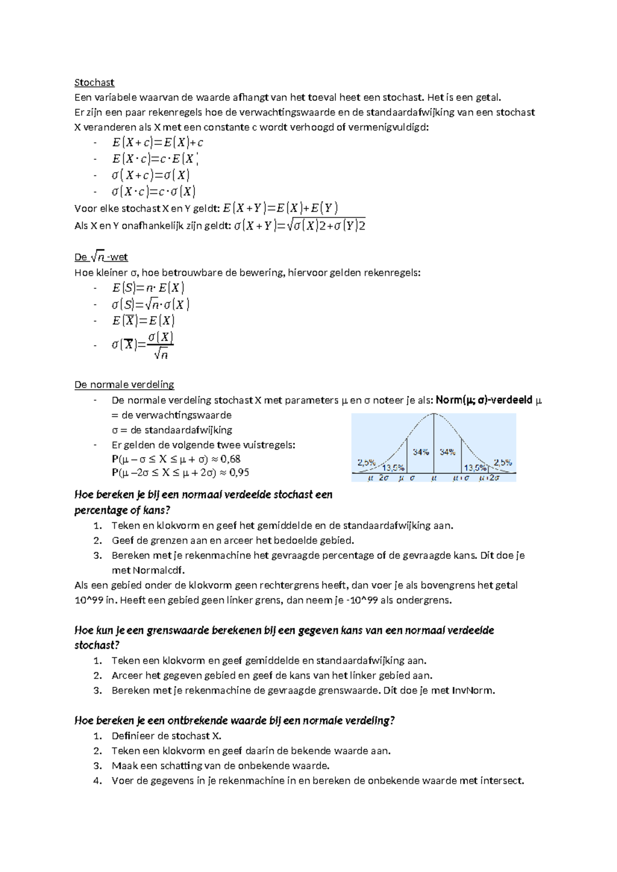 Statistische Toets: Basisprincipes en Formules voor Stochasten ...