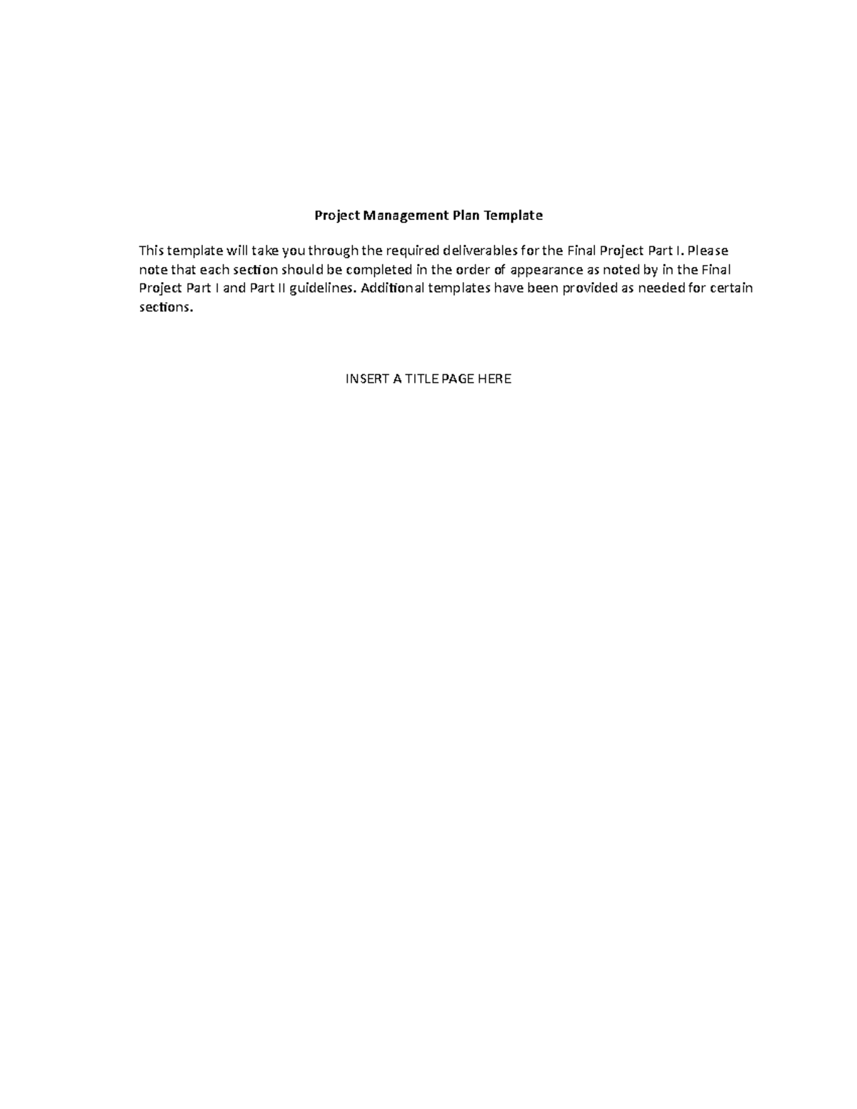 Qso355 project management plan template - Project Management Plan ...
