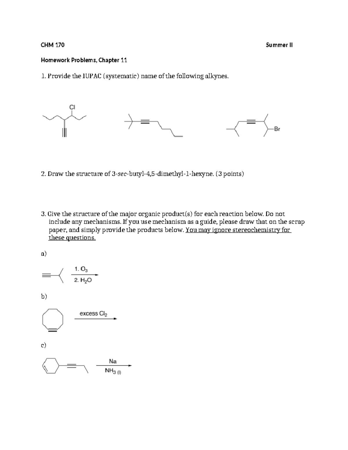 Chapter 11 Homework - Practice problems - CHM 170 Summer II Homework ...
