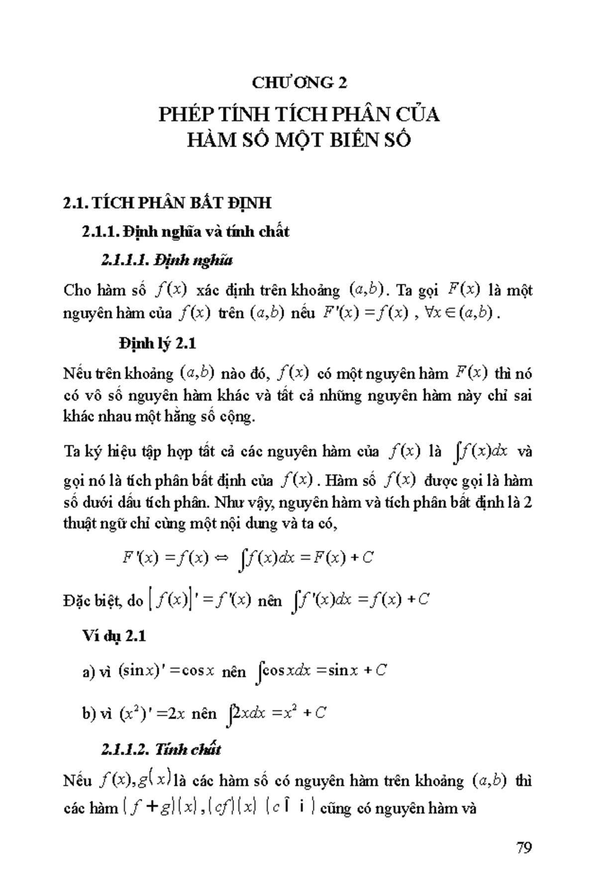 Tích phân (tham khảo) MAE101 PRACTICE - Mathematics Engineering - FPT ...