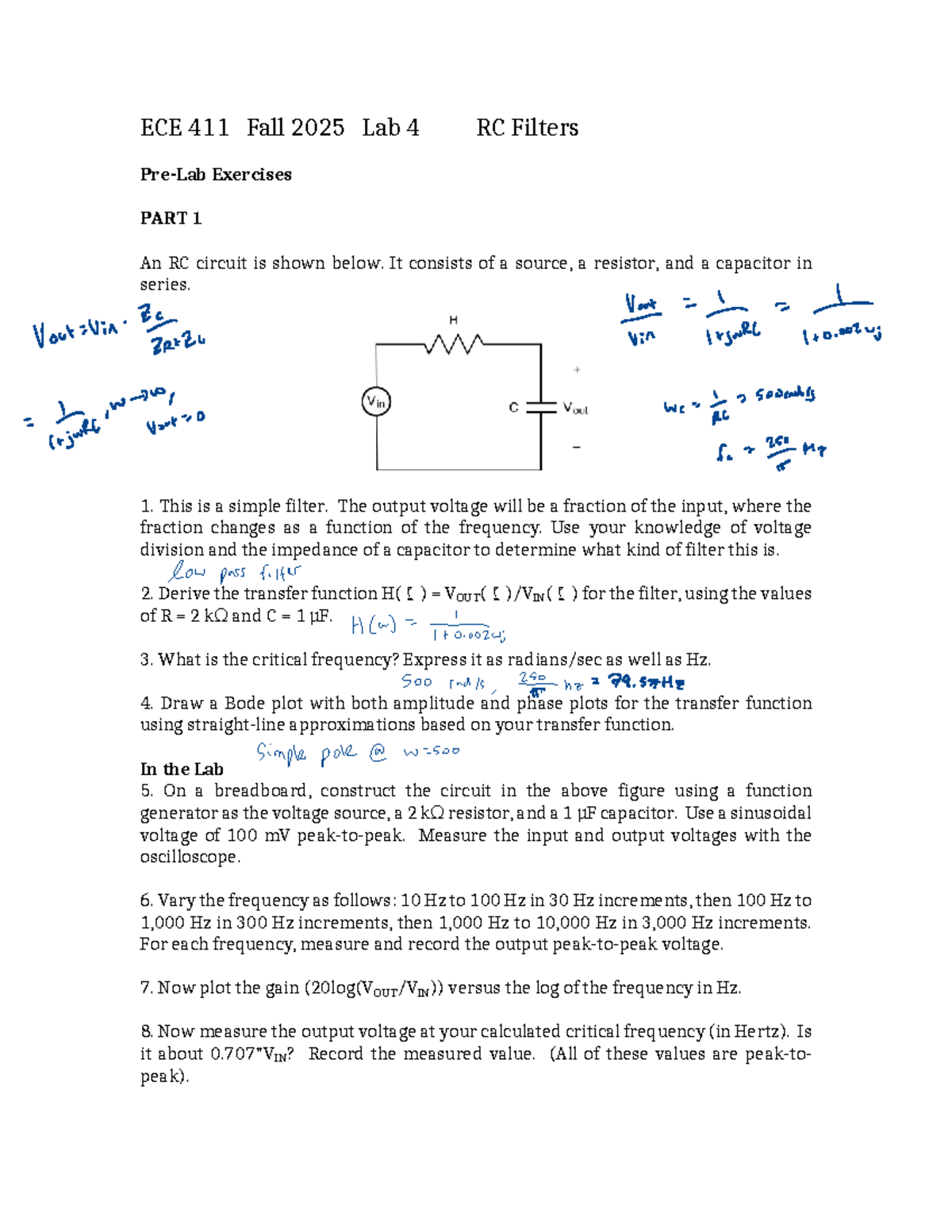 Circuit Theory Lab 4: High-Pass Filter Analysis - Studocu