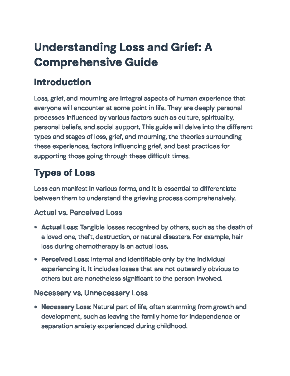Understanding Loss and Grief: Comprehensive Guide for Caregivers - Understanding Loss and Grief ...