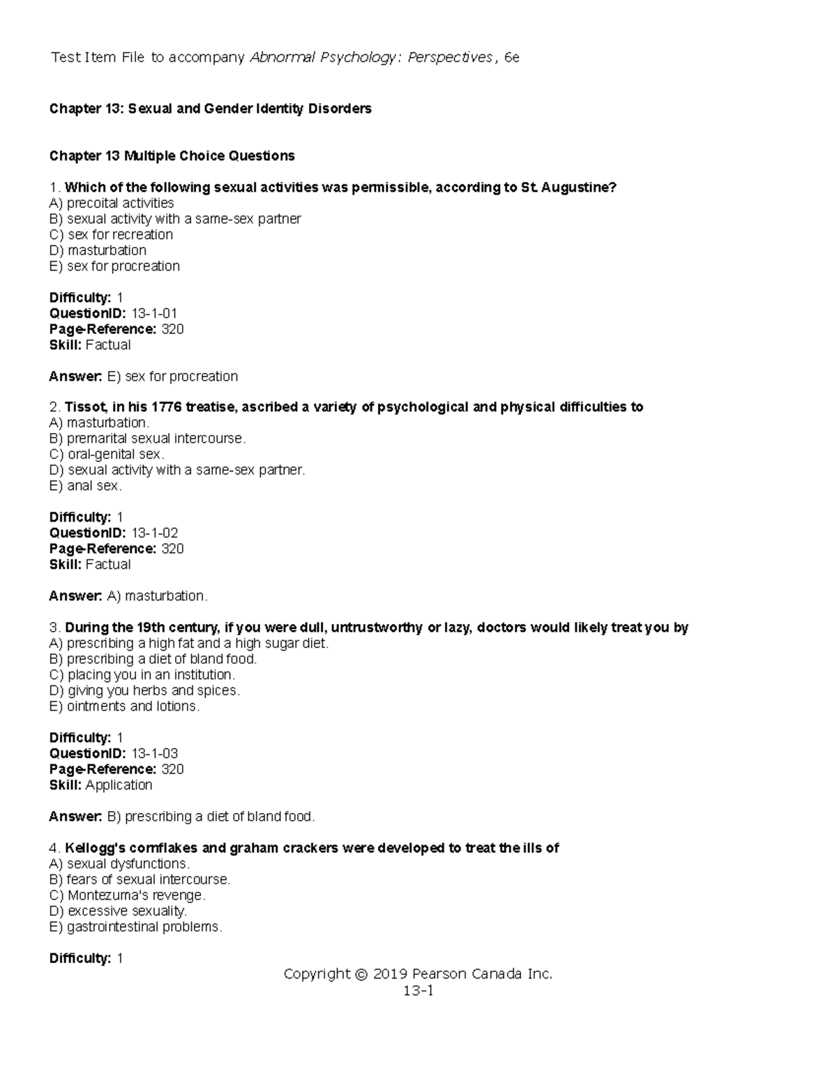 Chapter 13 Practice Study Questions - Chapter 13: Sexual and Gender ...