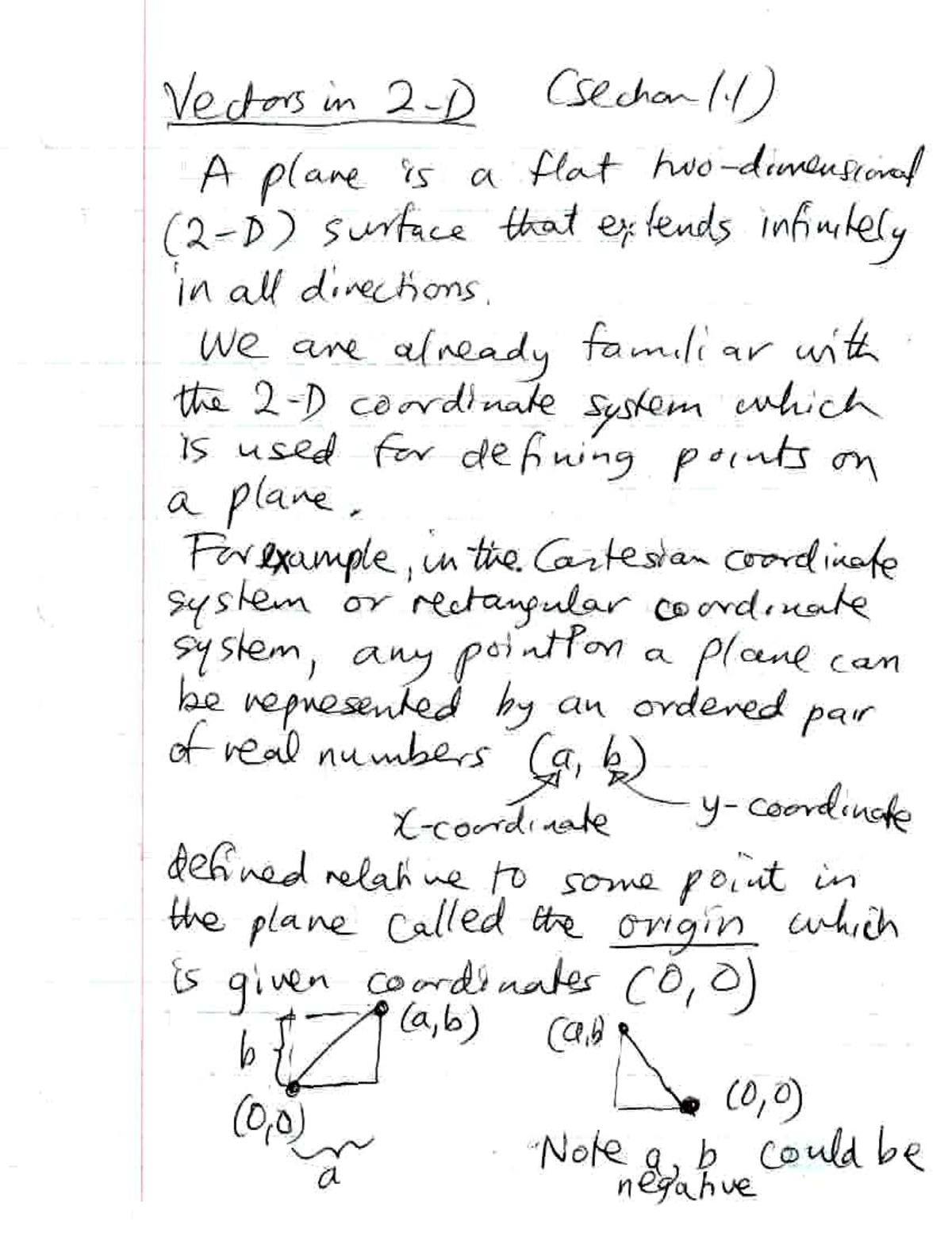 Math2004 Summer 2008 Lecture Notes on Vectors and Coordinate Systems ...