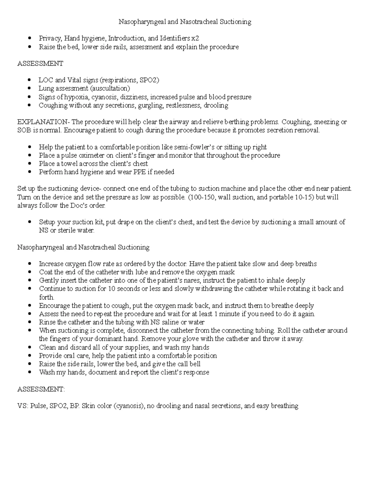 NFDN 2003 Nursing Assessment & Care Record - Student Notes Update - Studocu