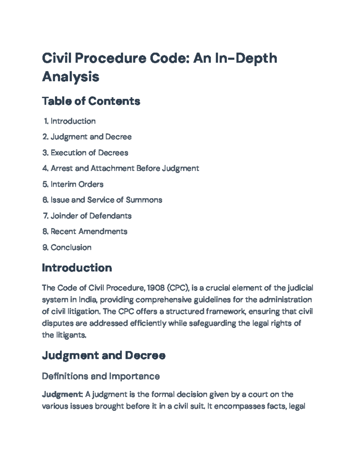 Civil Procedure Code 1908: Comprehensive Analysis & Recent Updates ...