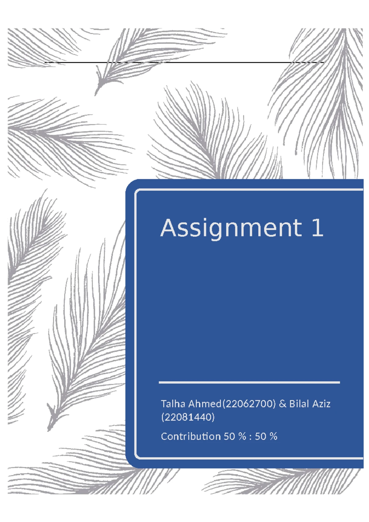 DDD - Assignment 1 - ASSIGNMENT ONE 15 marks Due Fri Sep 13 2019 at 8pm ...