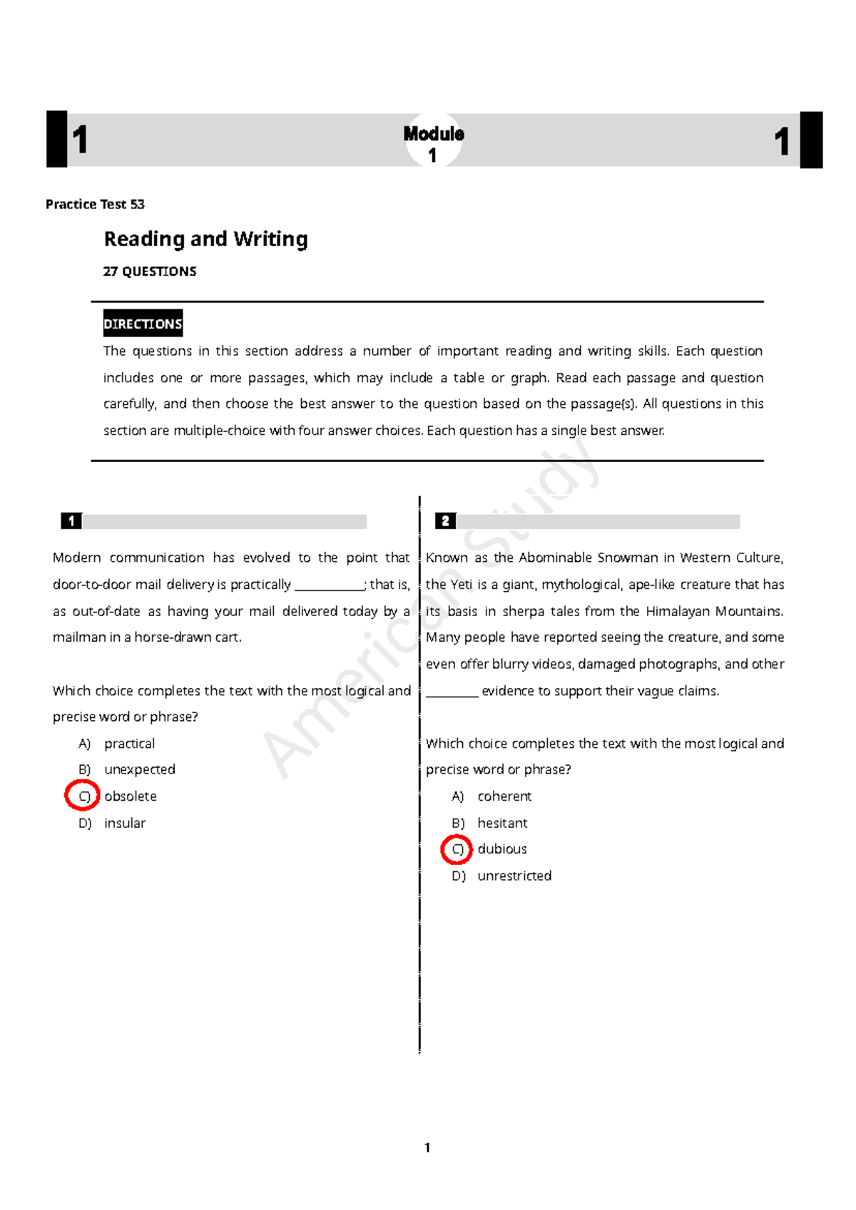 Practice Test 53: Analyzing Main Ideas and Data Interpretation - Studocu