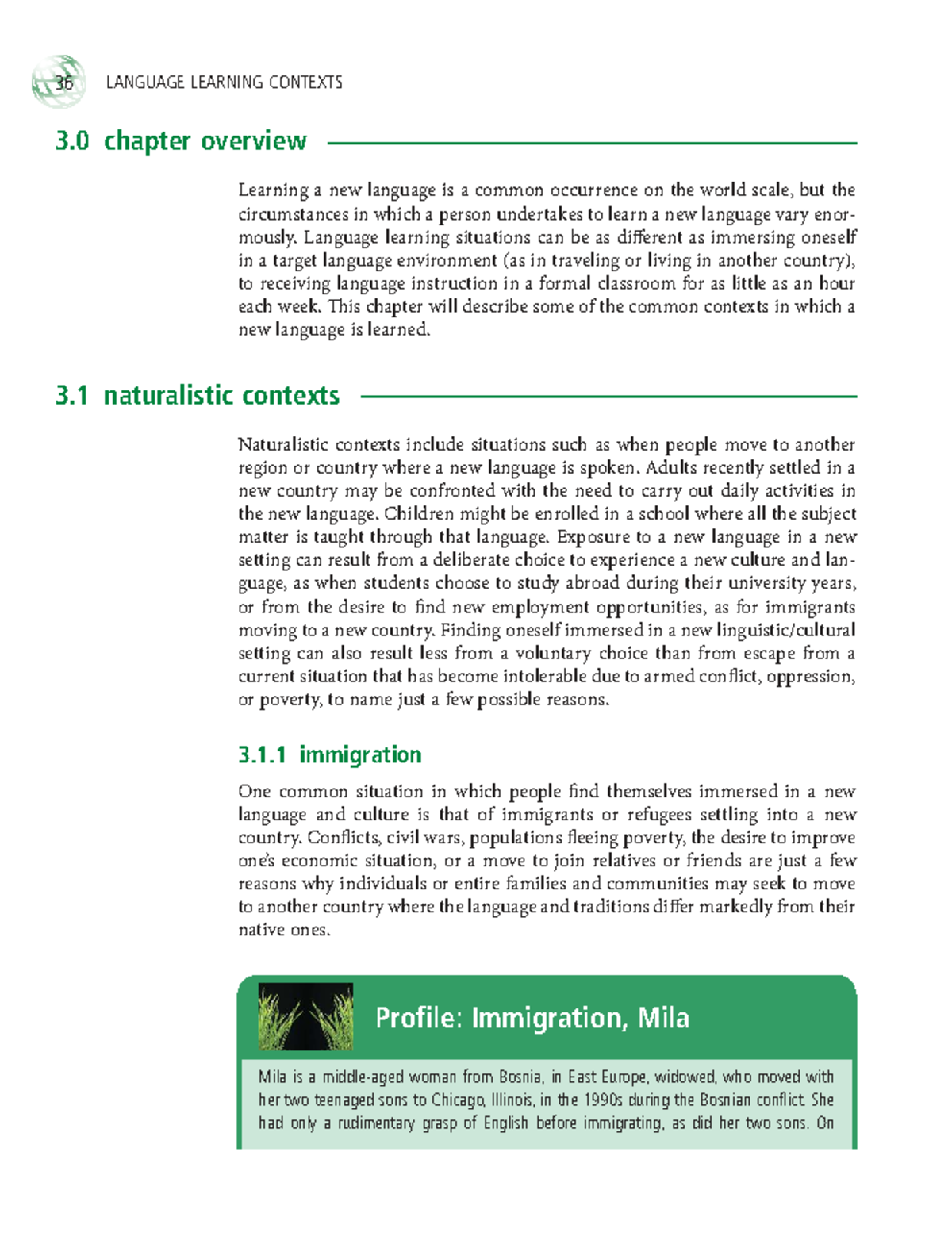 Language Learning Contexts 3.0: Chapter Overview and Key Insights - Studocu