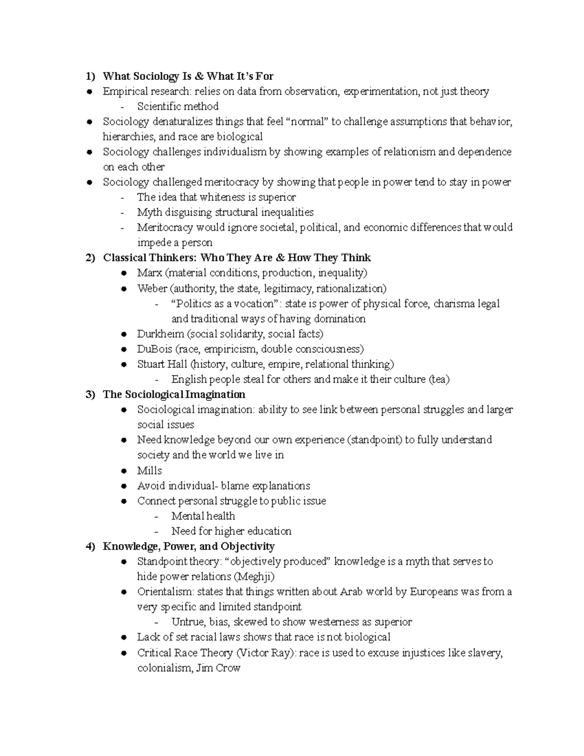 SOC 101 Quiz 2: Key Concepts and Theories in Sociology - Studocu